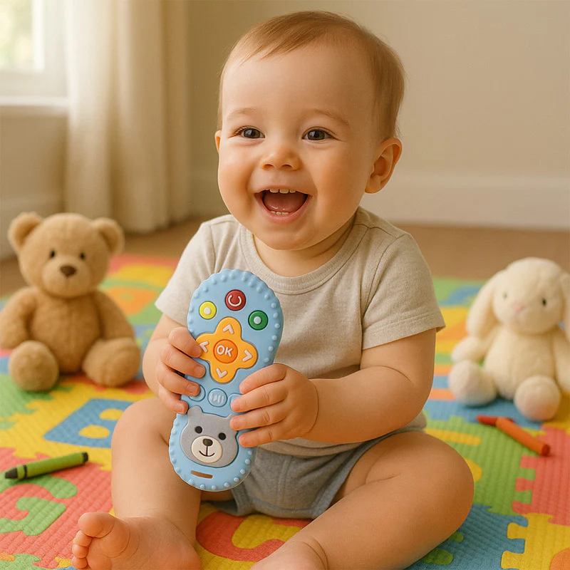 Baby Silicone Remote Control Teether – Soft, Safe & Colorful Teething Aid - Image 2