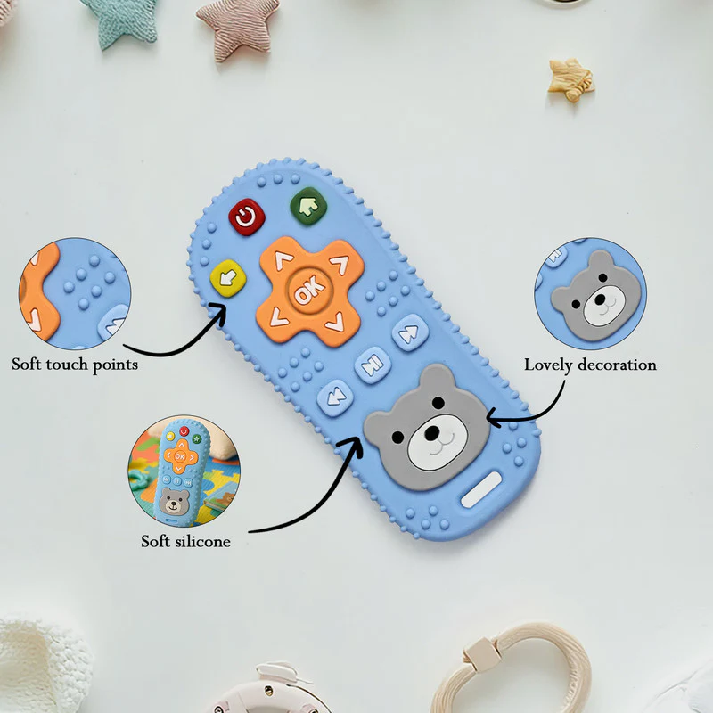 Baby Silicone Remote Control Teether – Soft, Safe & Colorful Teething Aid - Image 3