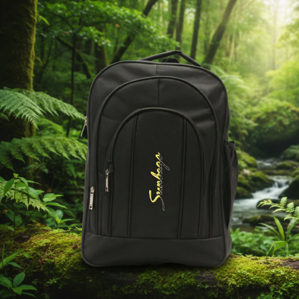 Backpack Black for Men Women Office College Bag with  Travel Office Use - Image 2