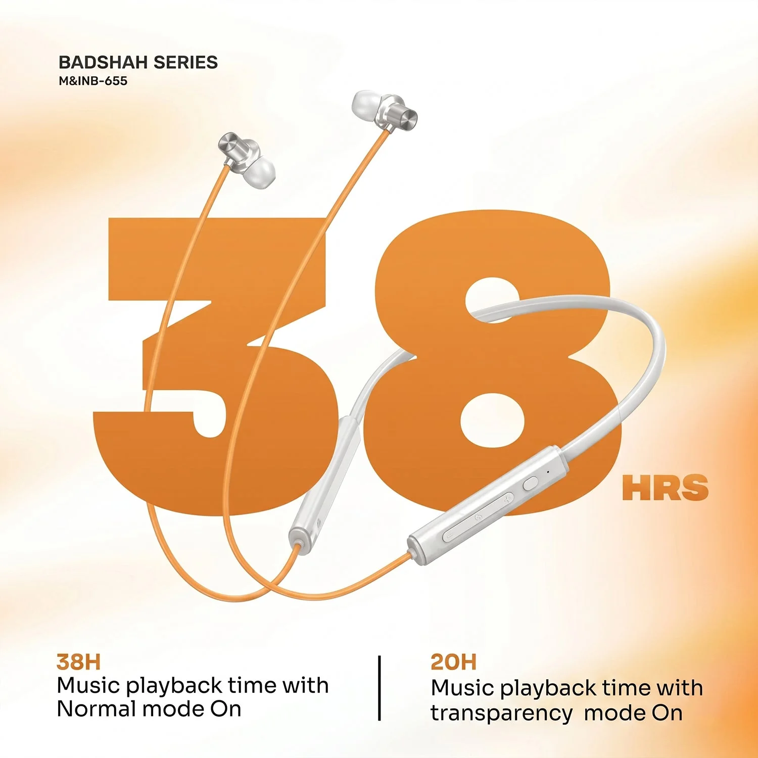 Badshah Series Wireless Stereo Bass Neckband Earphones, Neck band (1 Pc) - Image 4