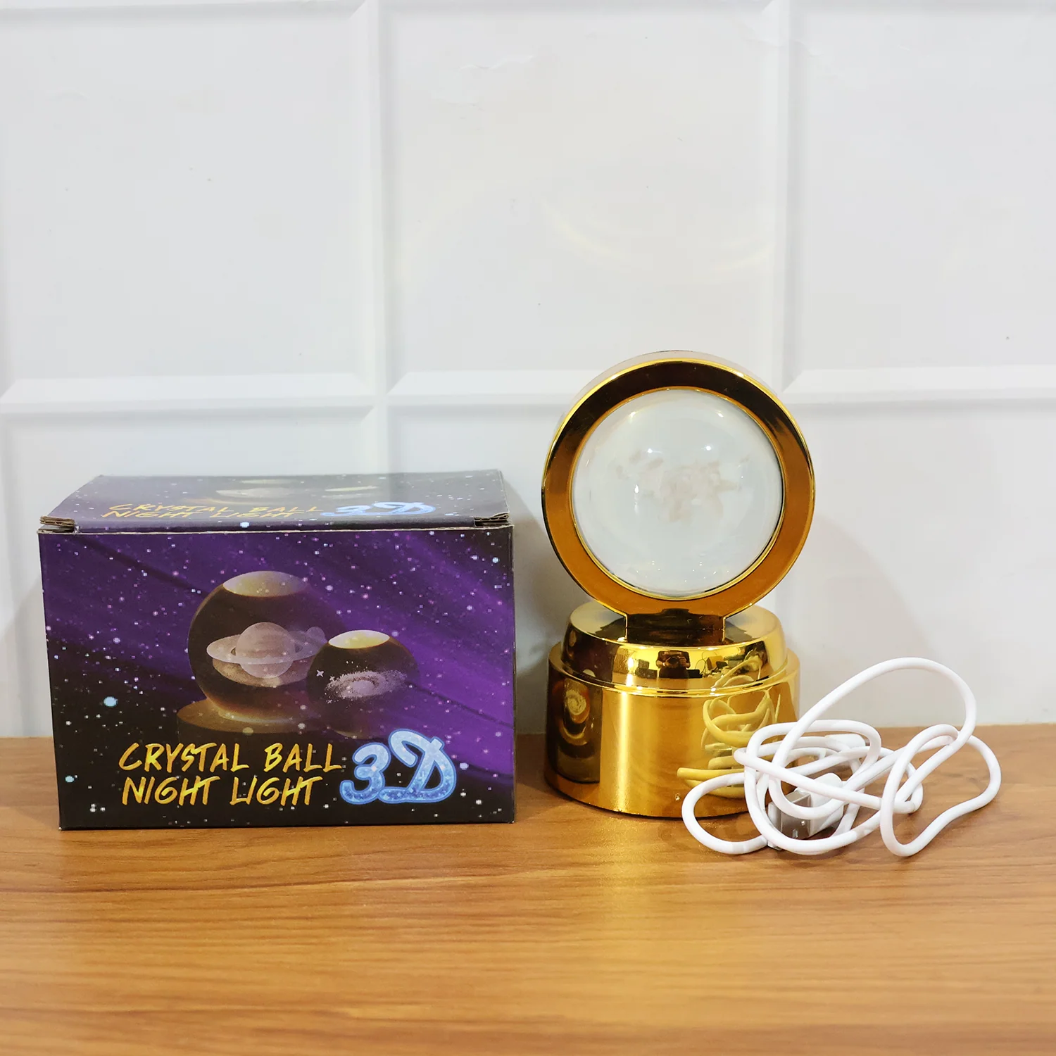 Bajrang Bali 3D Crystal Ball Night Light with LED Illumination (1 Pc) - Image 10