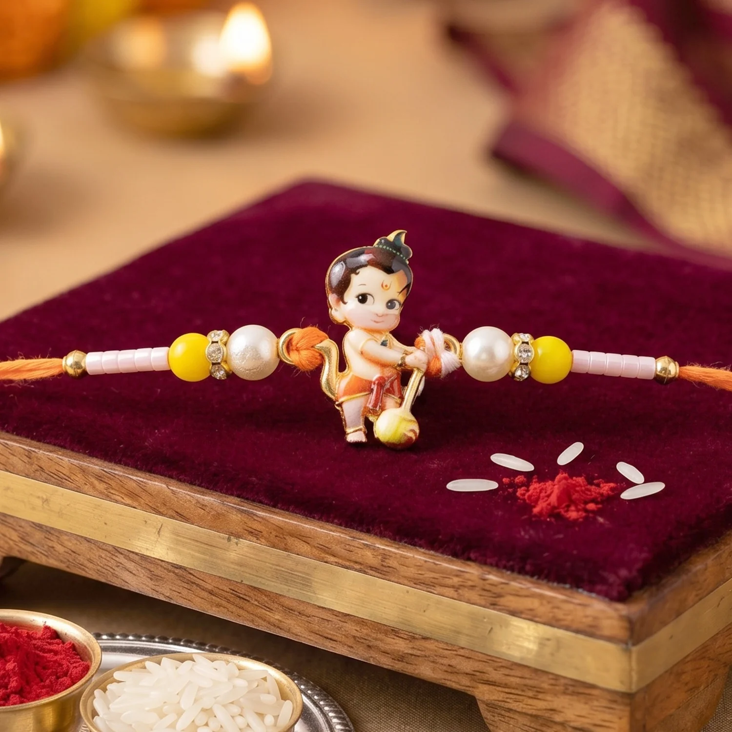Bal Hanuman (Baby Hanuman) Designer Rakhi - Image 3