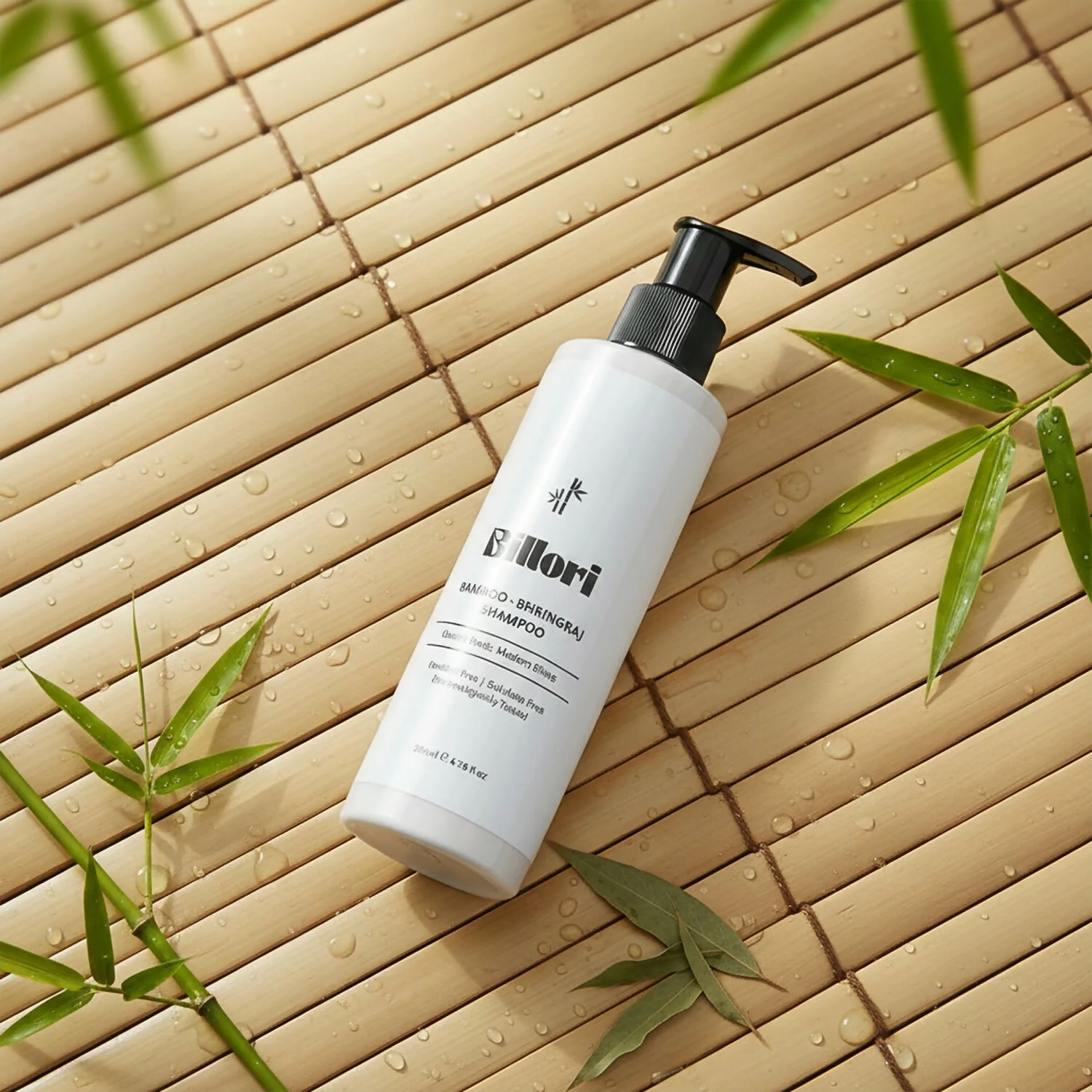Bamboo Bhringraj Shampoo with Neem, Aritha & Shikakai Extracts (5 Power Shampoo),Dermatologically Tested  (200ml) - Image 4