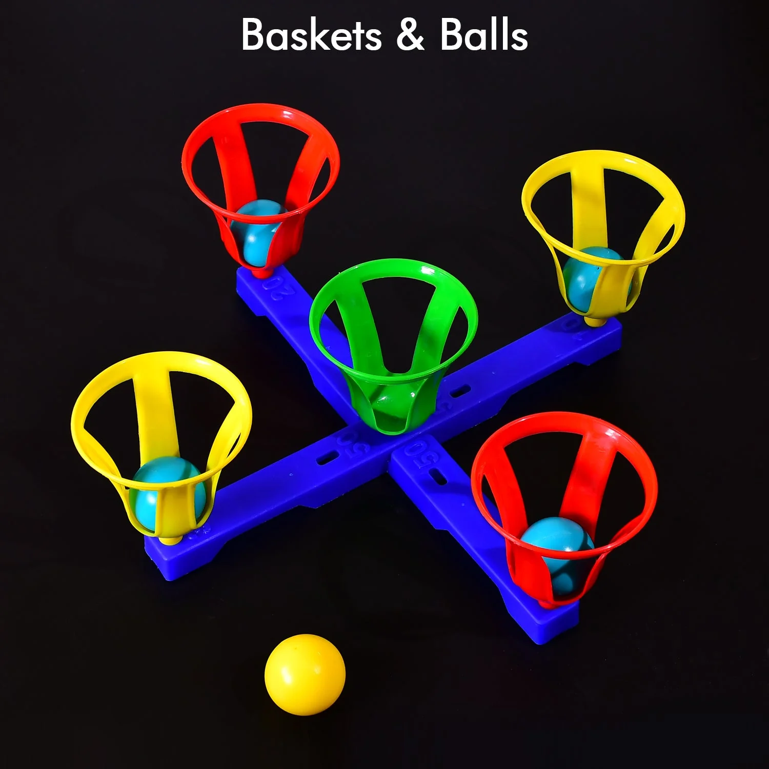 Baskets and balls fun toy for kids with 5 basket and 5 balls. - Image 6
