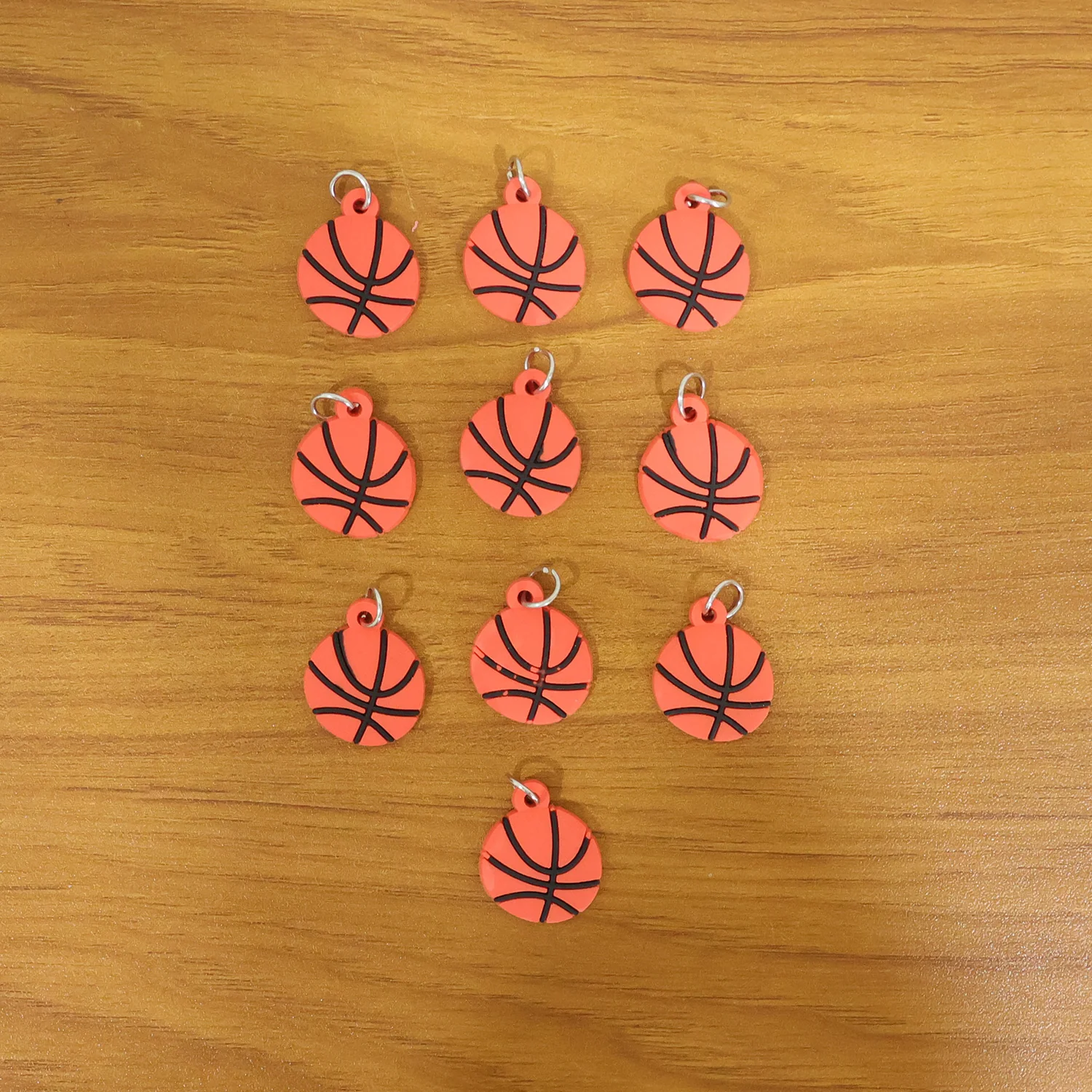 Basketball Design Bag Charm Keychain Set (10 Pc) - Image 7