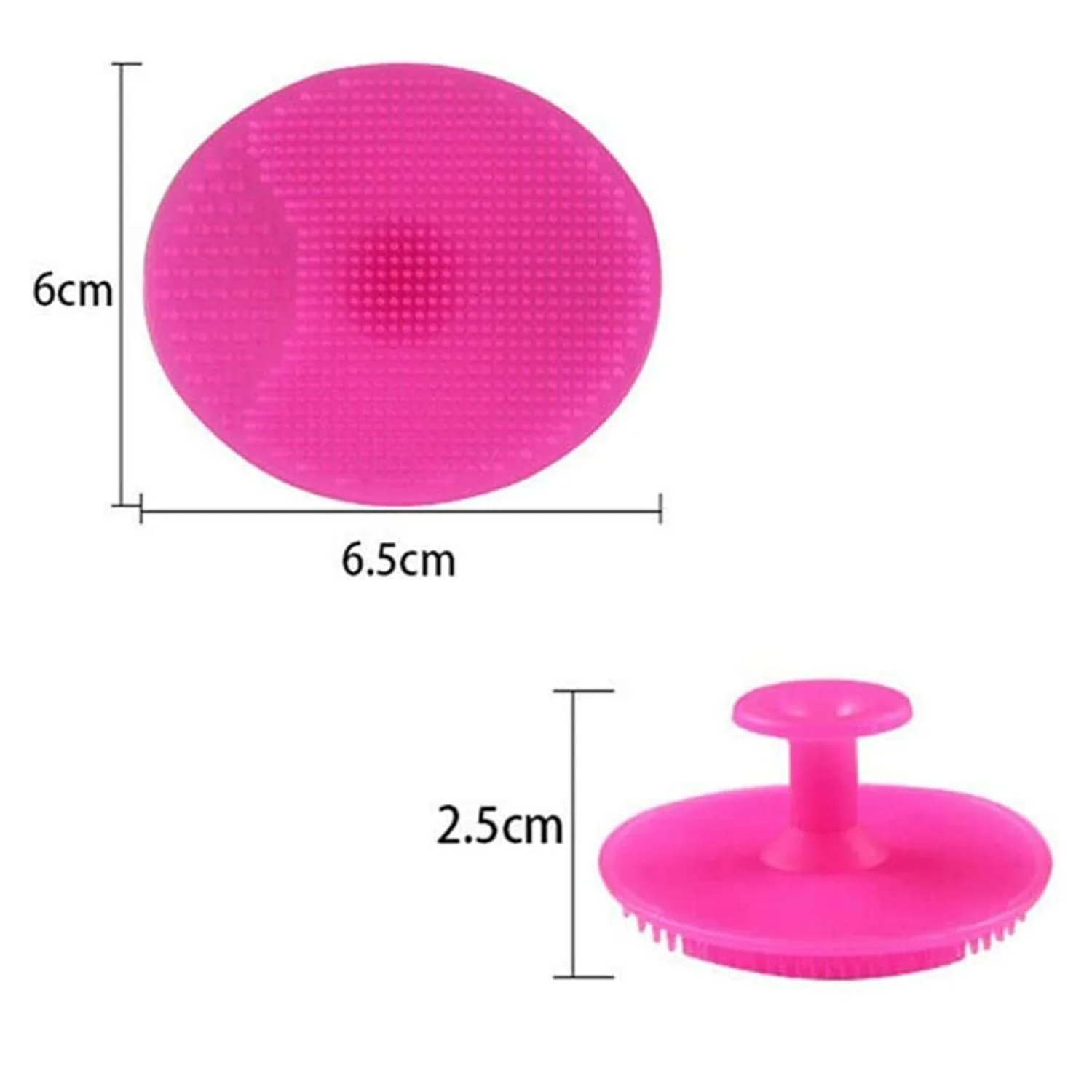 Bath & Facial Cleansing Brush, Soft Silicone Face Scrubber (2 Pc Set) - Image 4
