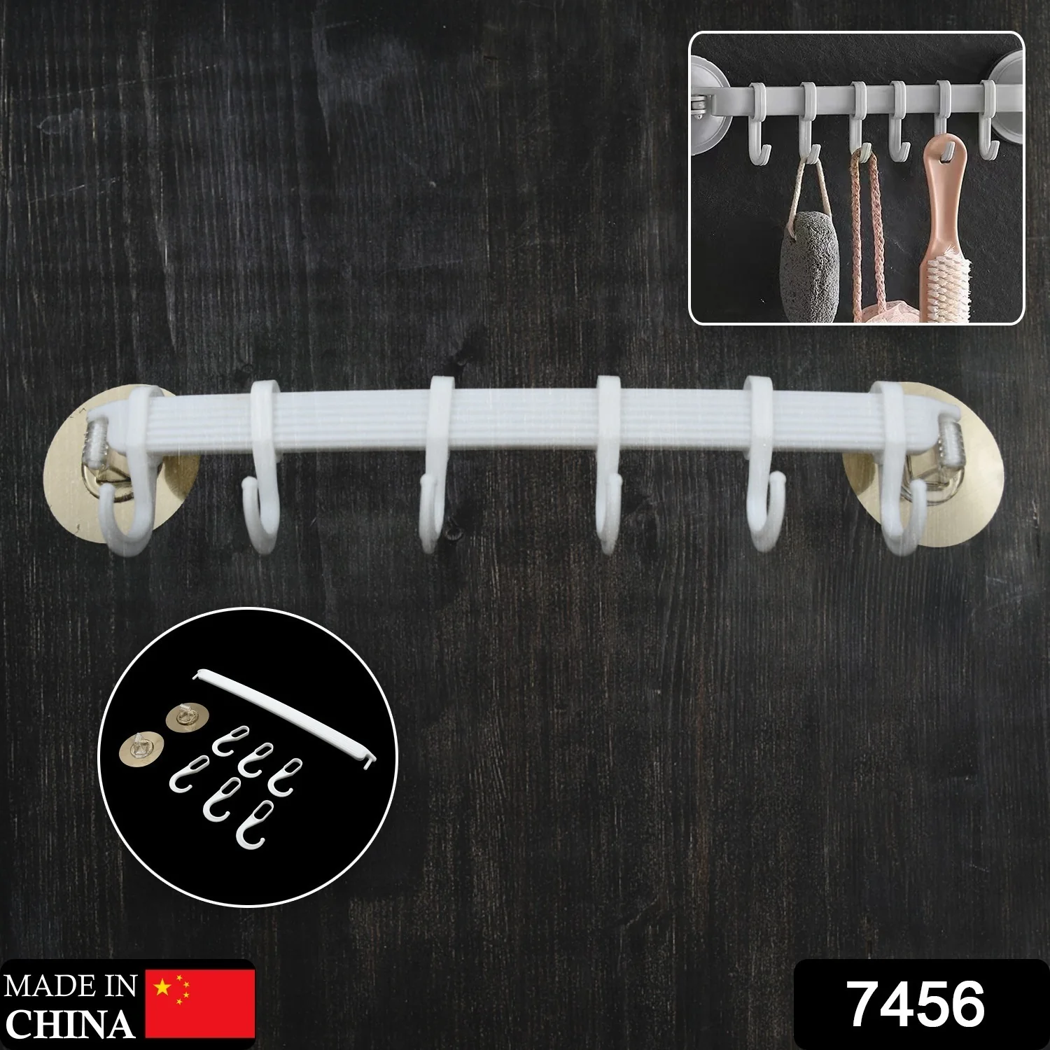 1 Pc Bath Towel Hanger Wall Mounted Towel Holder Rack for Kitchen Bathroom - Image 2