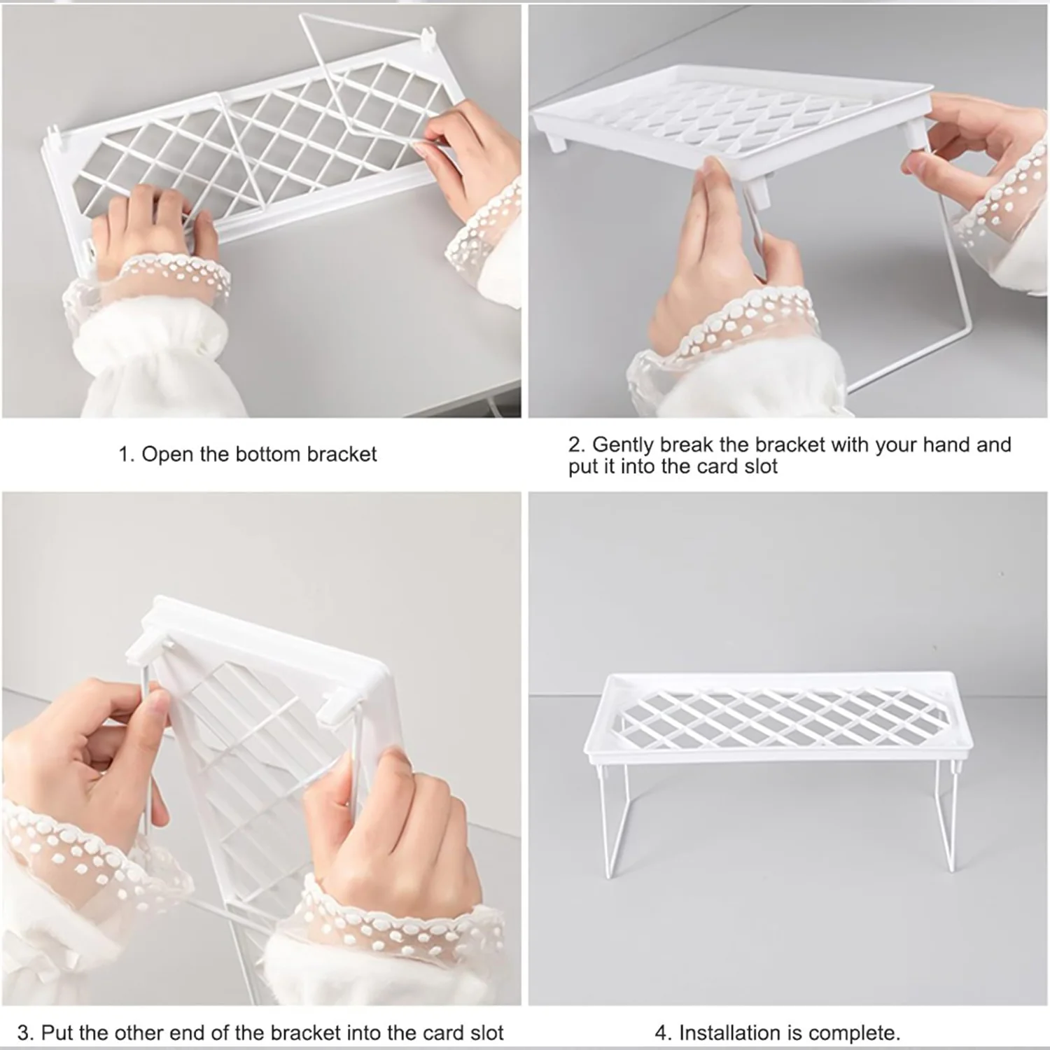 Bathroom Organizer Kitchen Utility Storage Rack Shelf Divider Makeup Home - Image 6