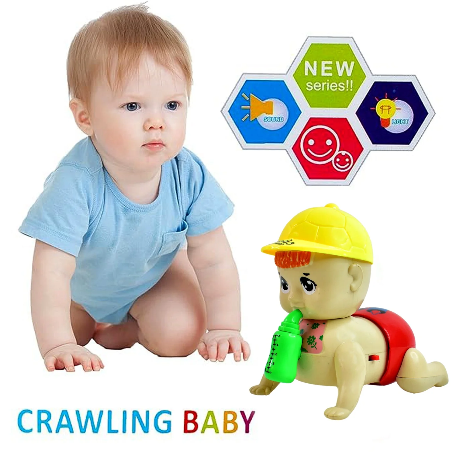 Battery Operated Crawling Baby Toy with Music - Image 8
