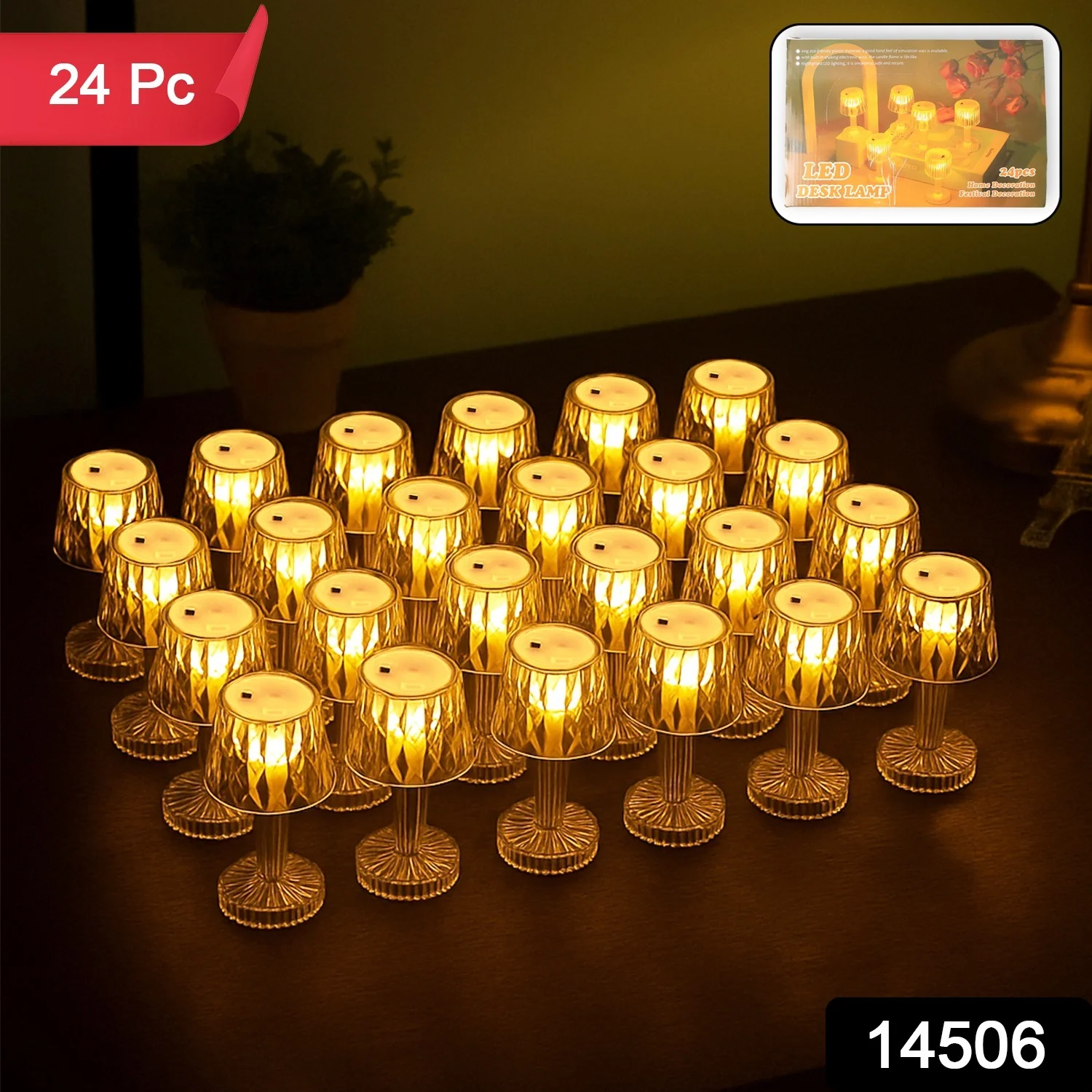 Battery Operated Decorative LED Mini Table Lamp (24 Pc / Set) - Image 2