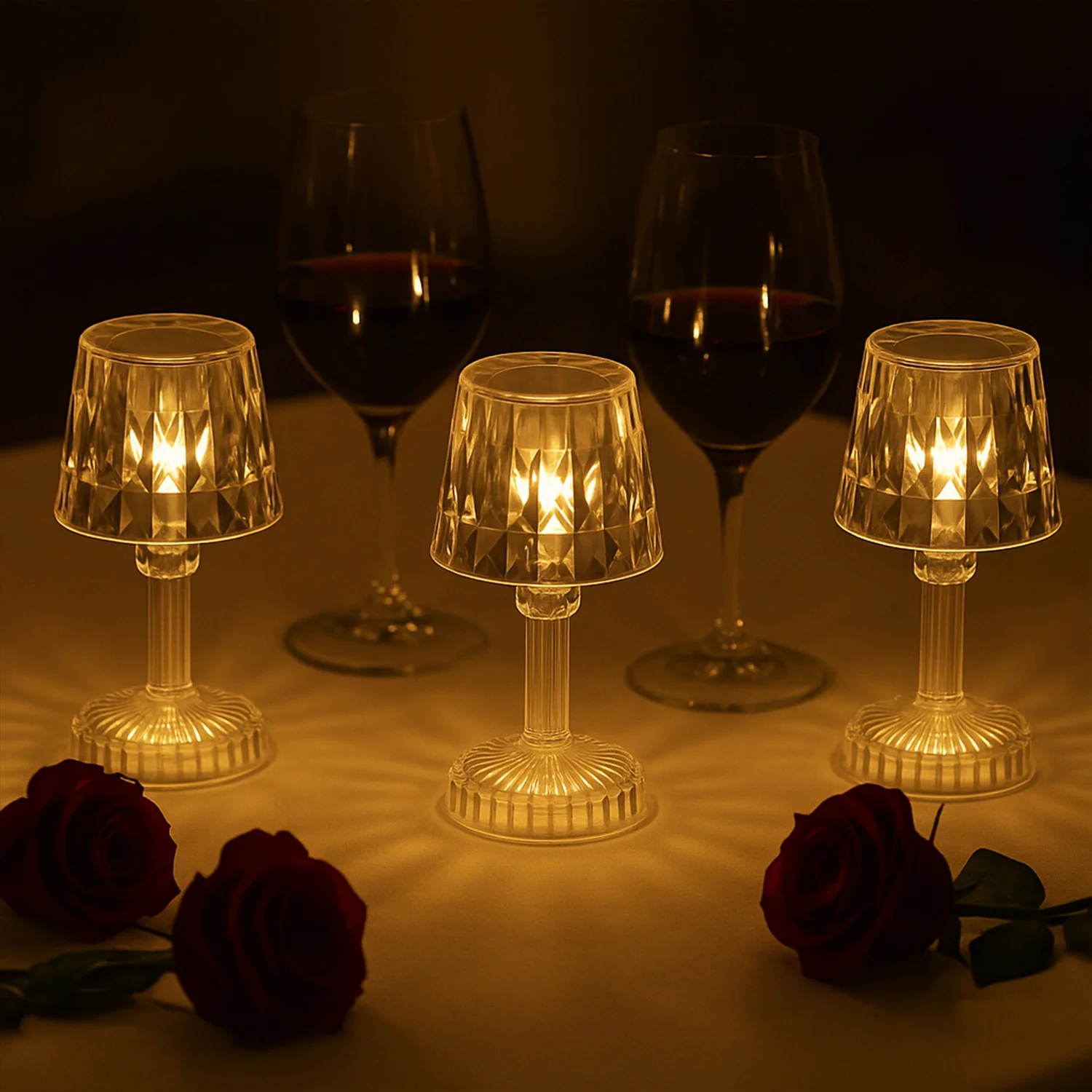 Battery Operated Decorative LED Mini Table Lamp (3 Pc / Set) - Image 6