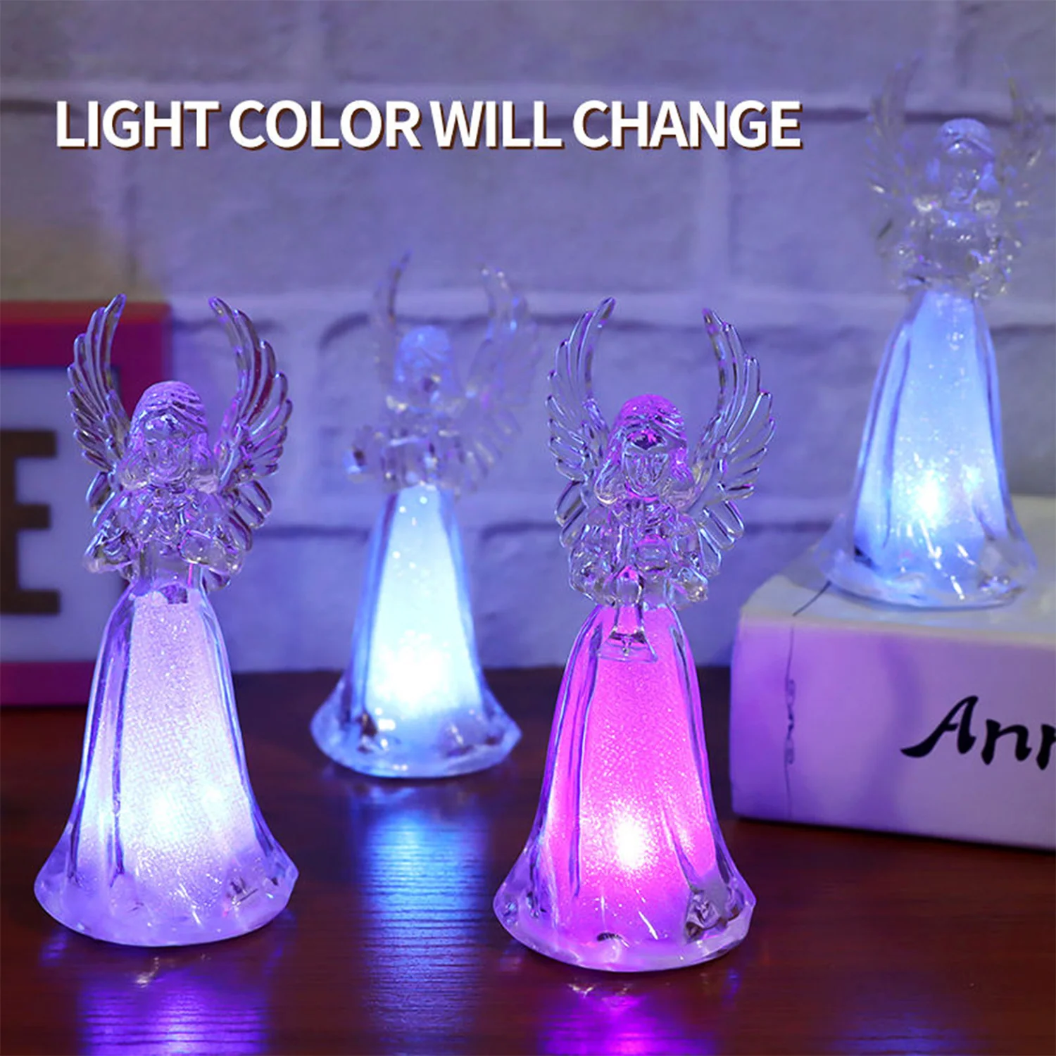 Battery Operated LED Angel Decorative Lights (4 Pc / Set) - Image 3