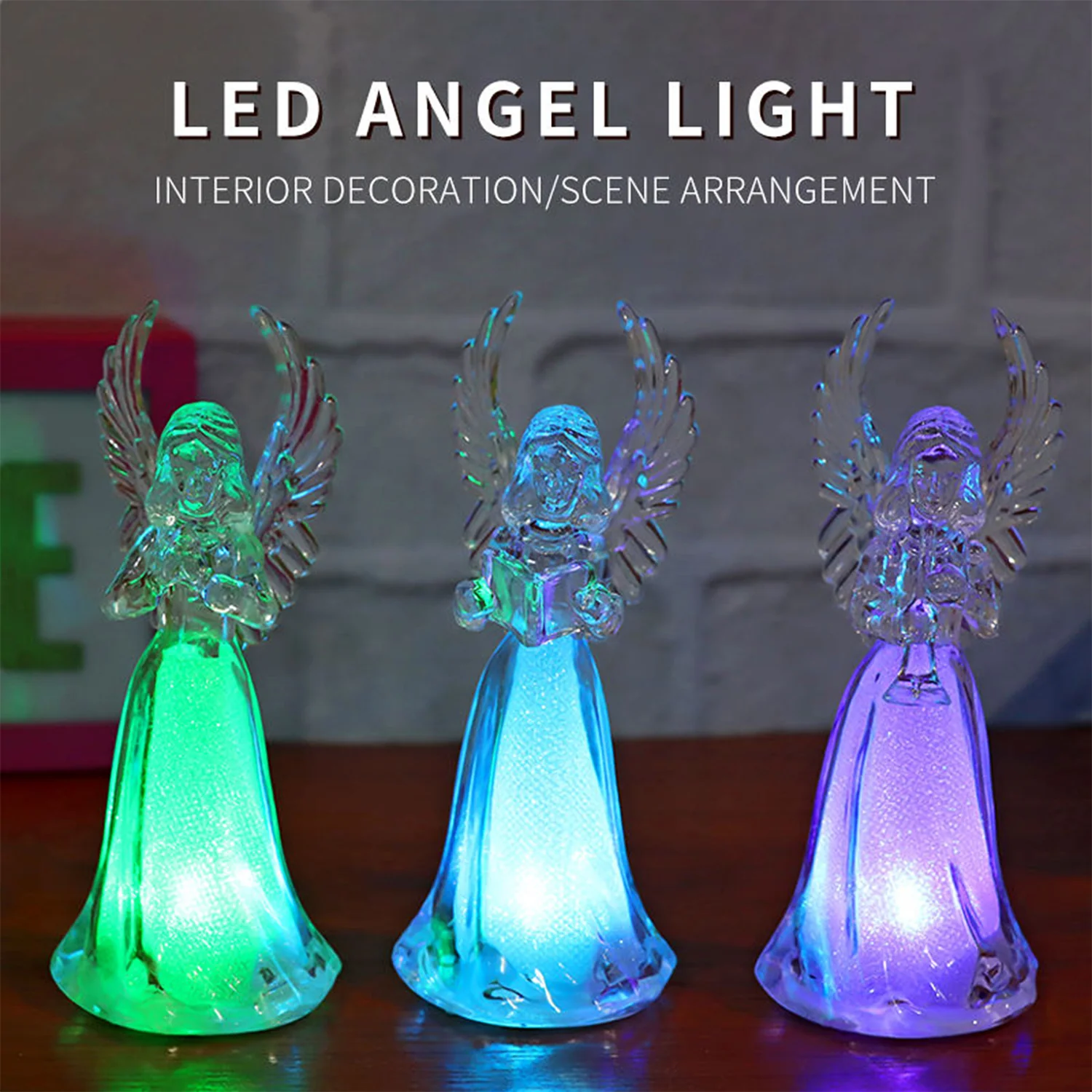 Battery Operated LED Angel Decorative Lights (4 Pc / Set) - Image 4