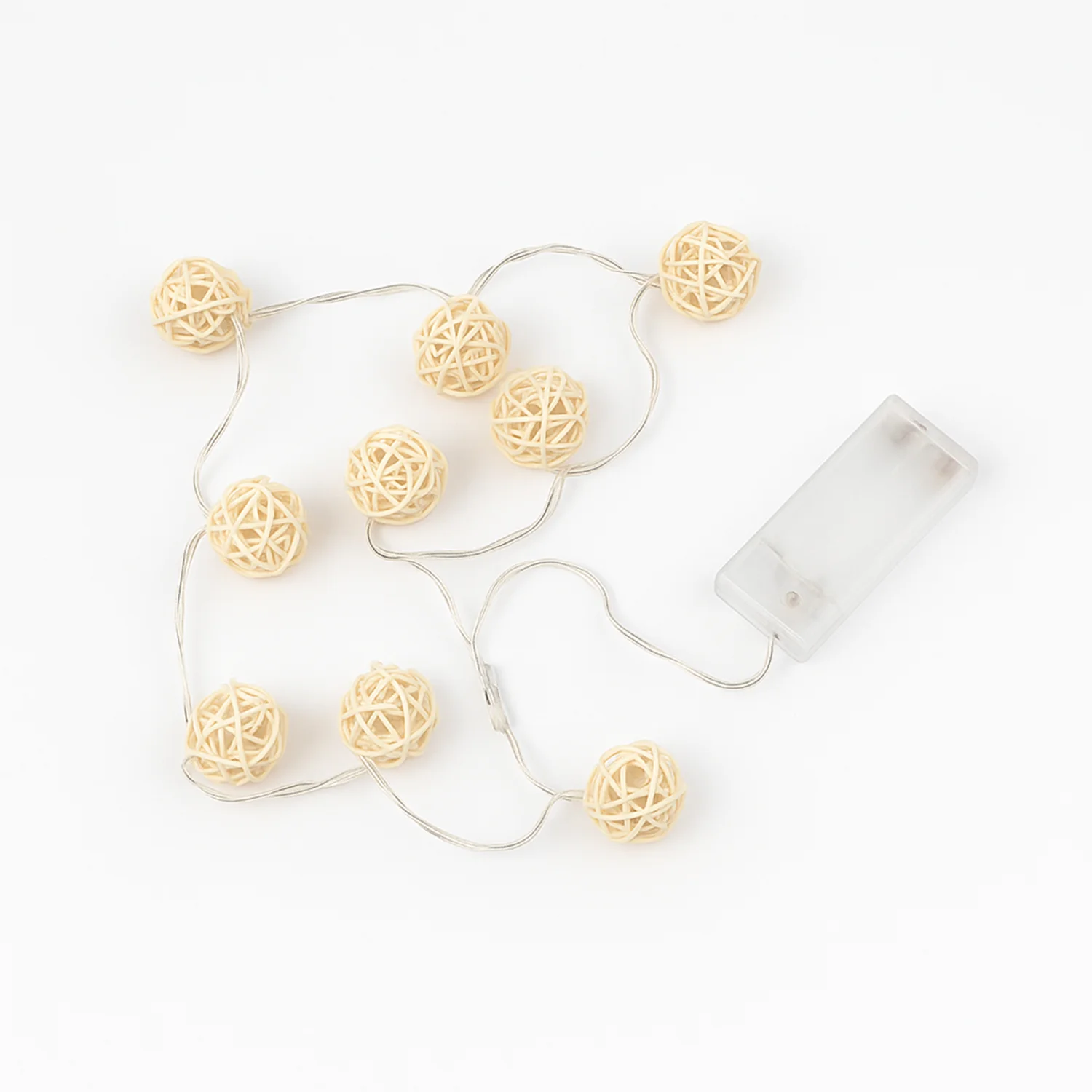 Battery Operated Rattan Ball String Decorative Fairy Lights - Image 5