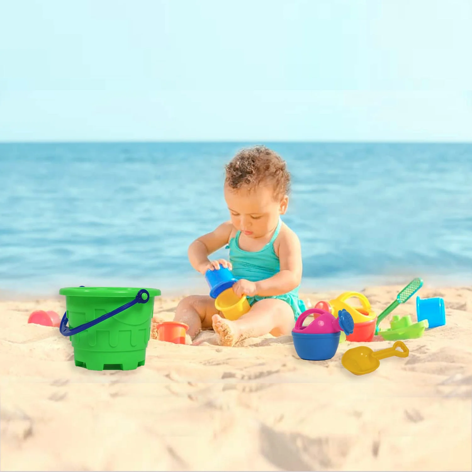 Beach Sand Castle Toy Set for Kids - 6 Pcs Summer Play - Image 8