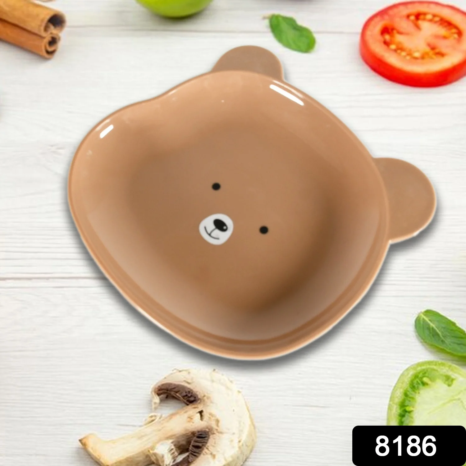 Durable Food Serving Plate, Bear Shaped Plate Cartoon Snack Plates  (1 Pc) - Image 2