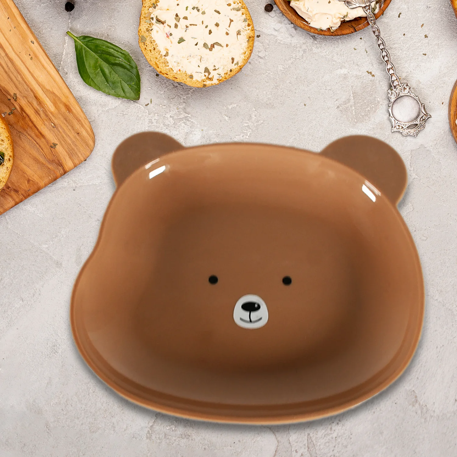 Durable Food Serving Plate, Bear Shaped Plate Cartoon Snack Plates  (1 Pc) - Image 4