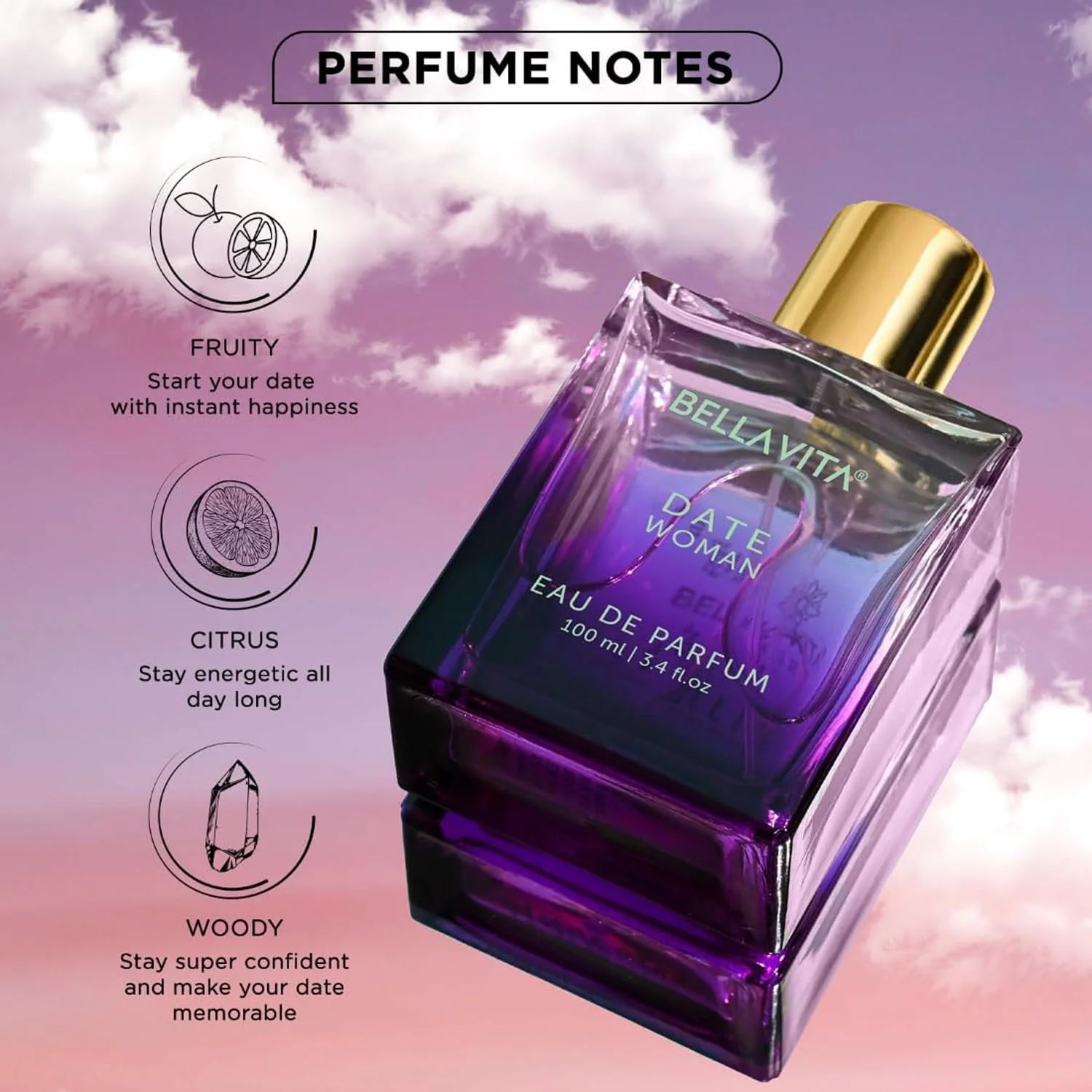 Bellavita Premium Date Woman Eau De Parfum 100 ML - Image 3