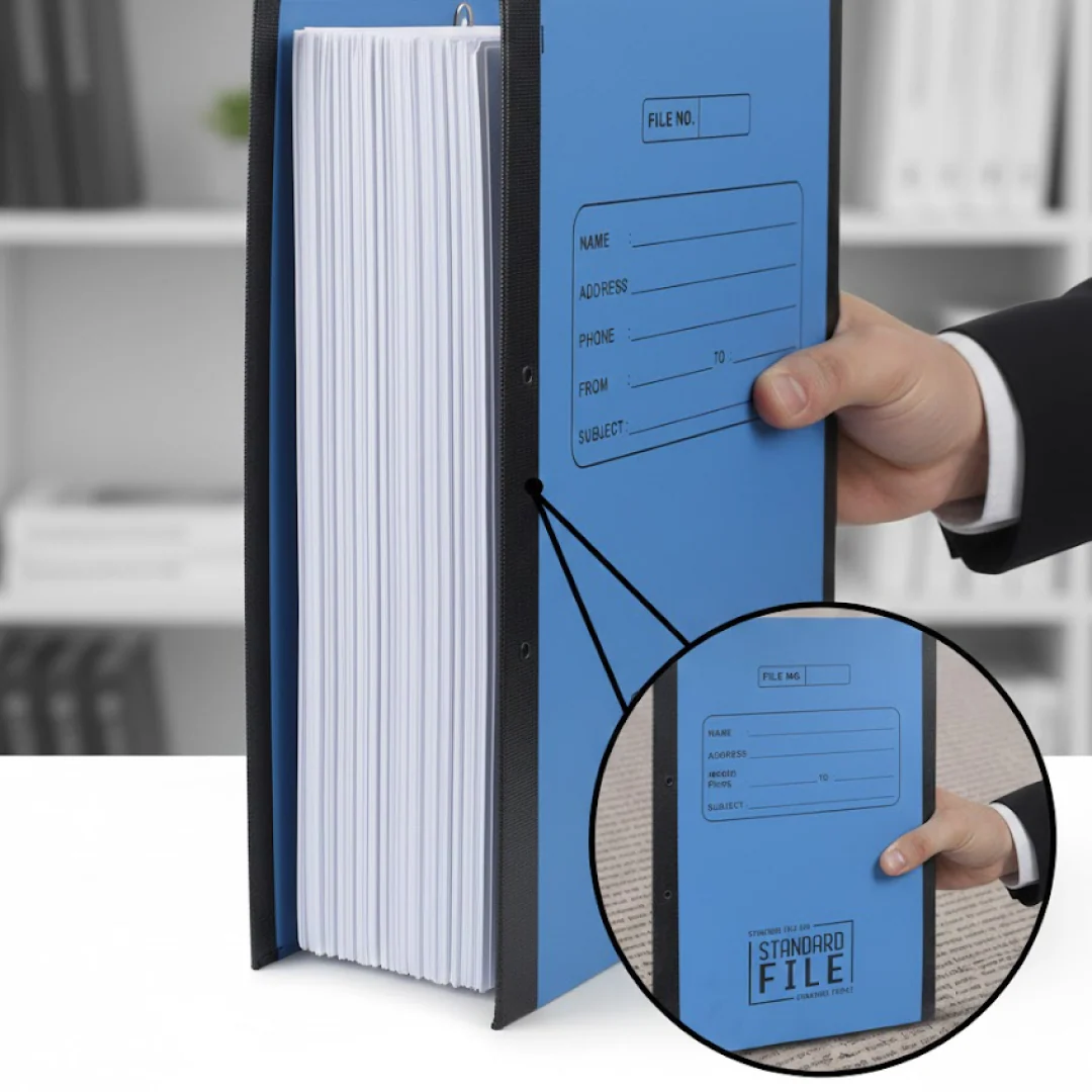 Standard File Plastic Clip – A4 Paper Holder (33×26 cm / 4 Pc) - Image 3