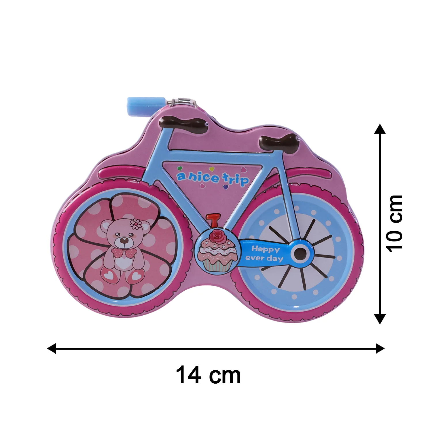 Bicycle Shape Piggy Bank With Lock & Key– 1 Pc, - Image 6
