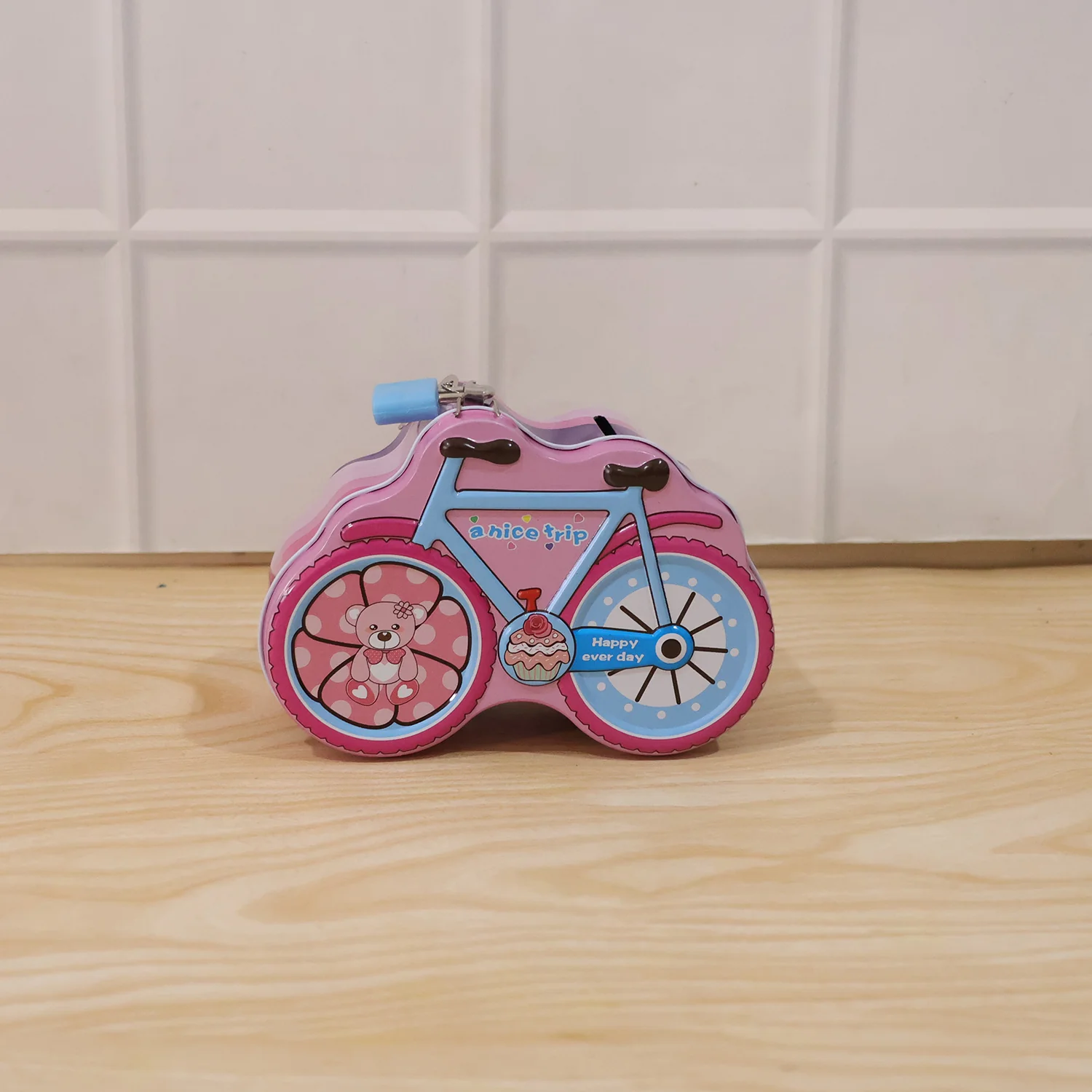 Bicycle Shape Piggy Bank With Lock & Key– 1 Pc, - Image 9