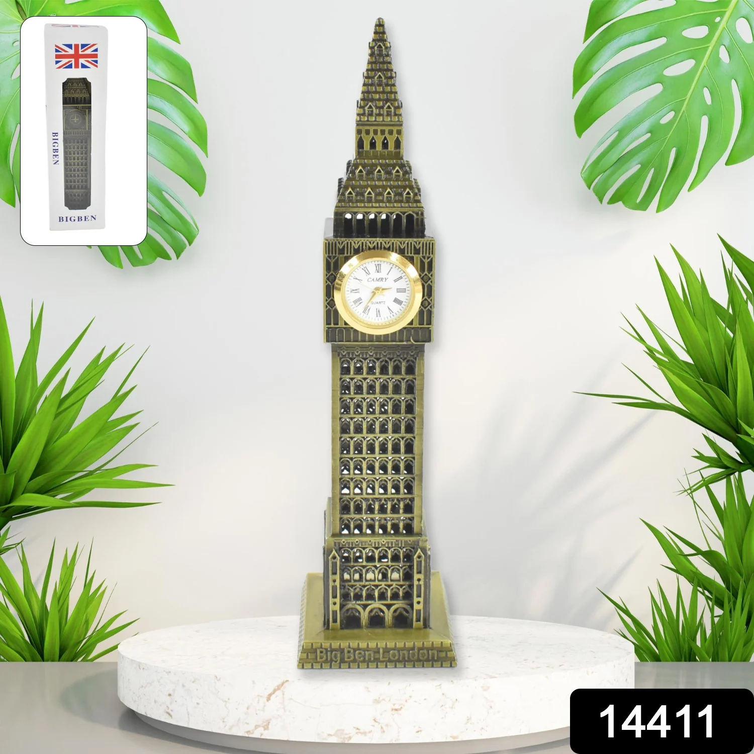 Big Ben London Clock Tower Miniature Metal Statue – Elegant Home Decor Gift - Image 2