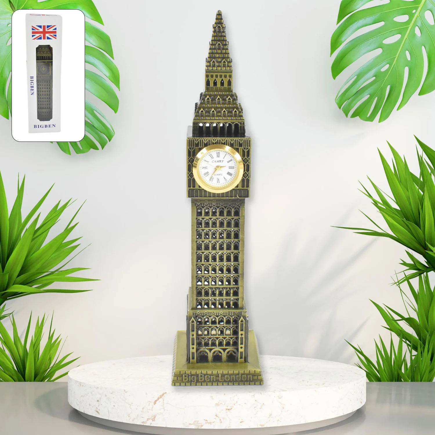 Big Ben London Clock Tower Miniature Metal Statue – Elegant Home Decor Gift - Image 3