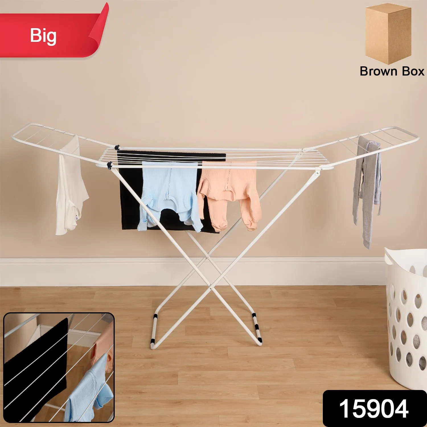 Big Foldable Butterfly Clothes Drying Stand with Wide Wings - Image 2