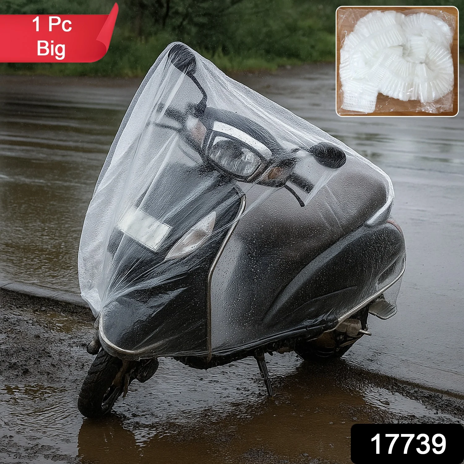 Big Plastic Activa Cover (1 Pc / 240 Cm Long Adjustable) - Image 2