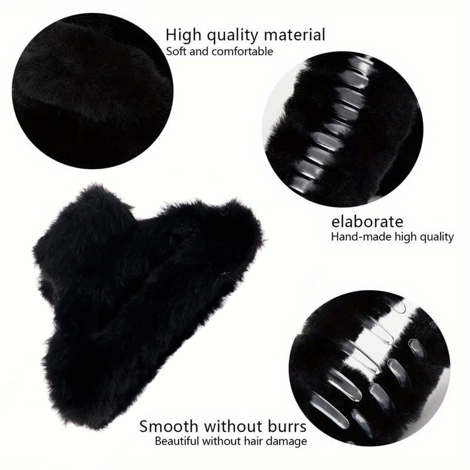 Big-Size Soft Faux Fur Hair Claw Clips (1 Pc) - Image 8