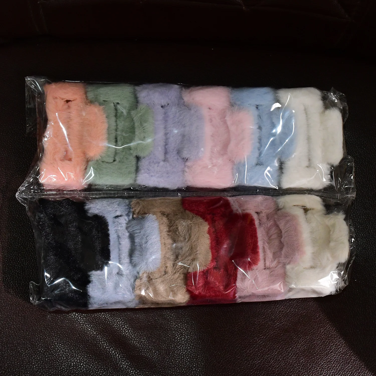 Big-Size Soft Faux Fur Hair Claw Clips (12 Pc) - Image 10