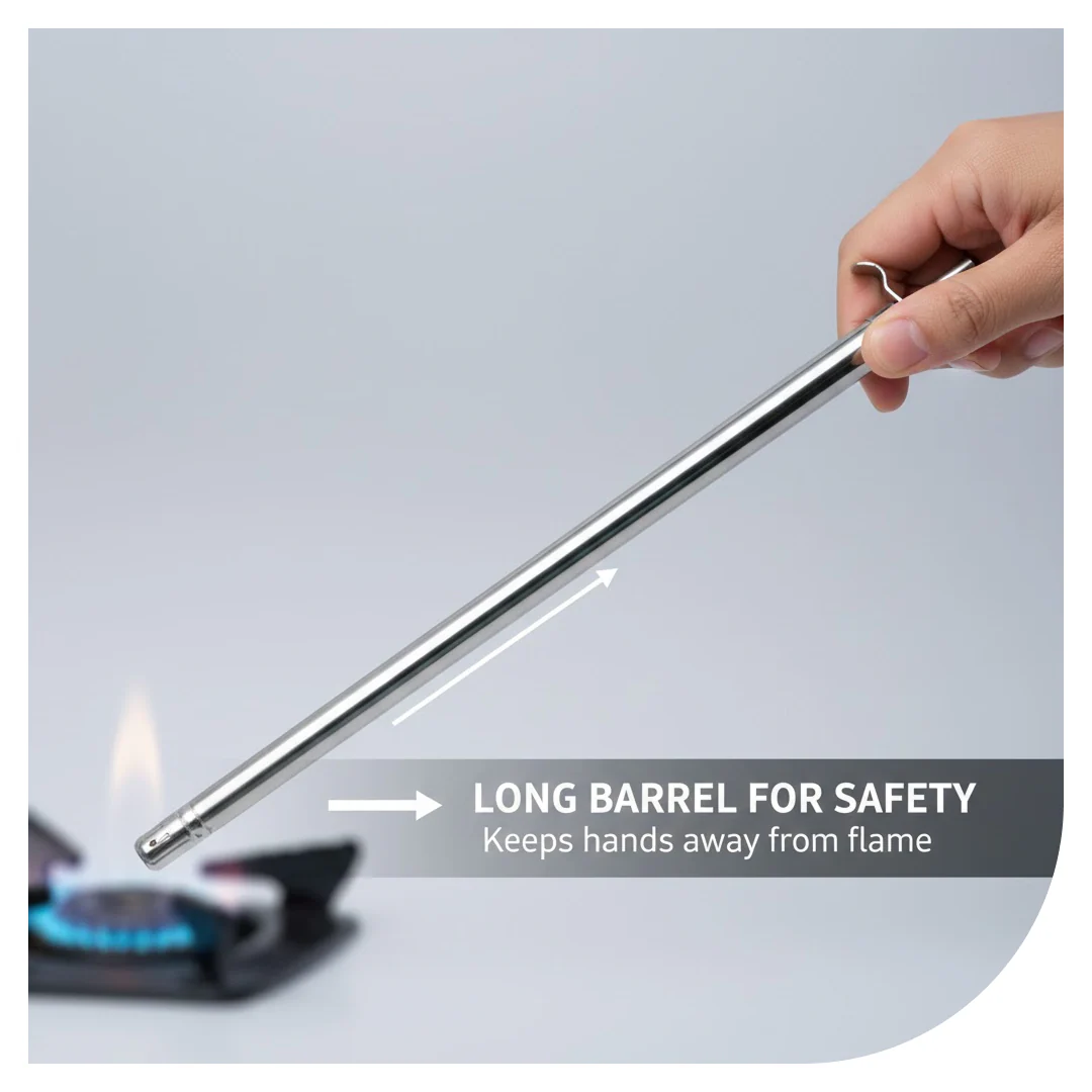 Stainless Steel Gas Lighter - Long Spark Kitchen Stoves & Restaurants (31 Cm / 1 Pc) - Image 6