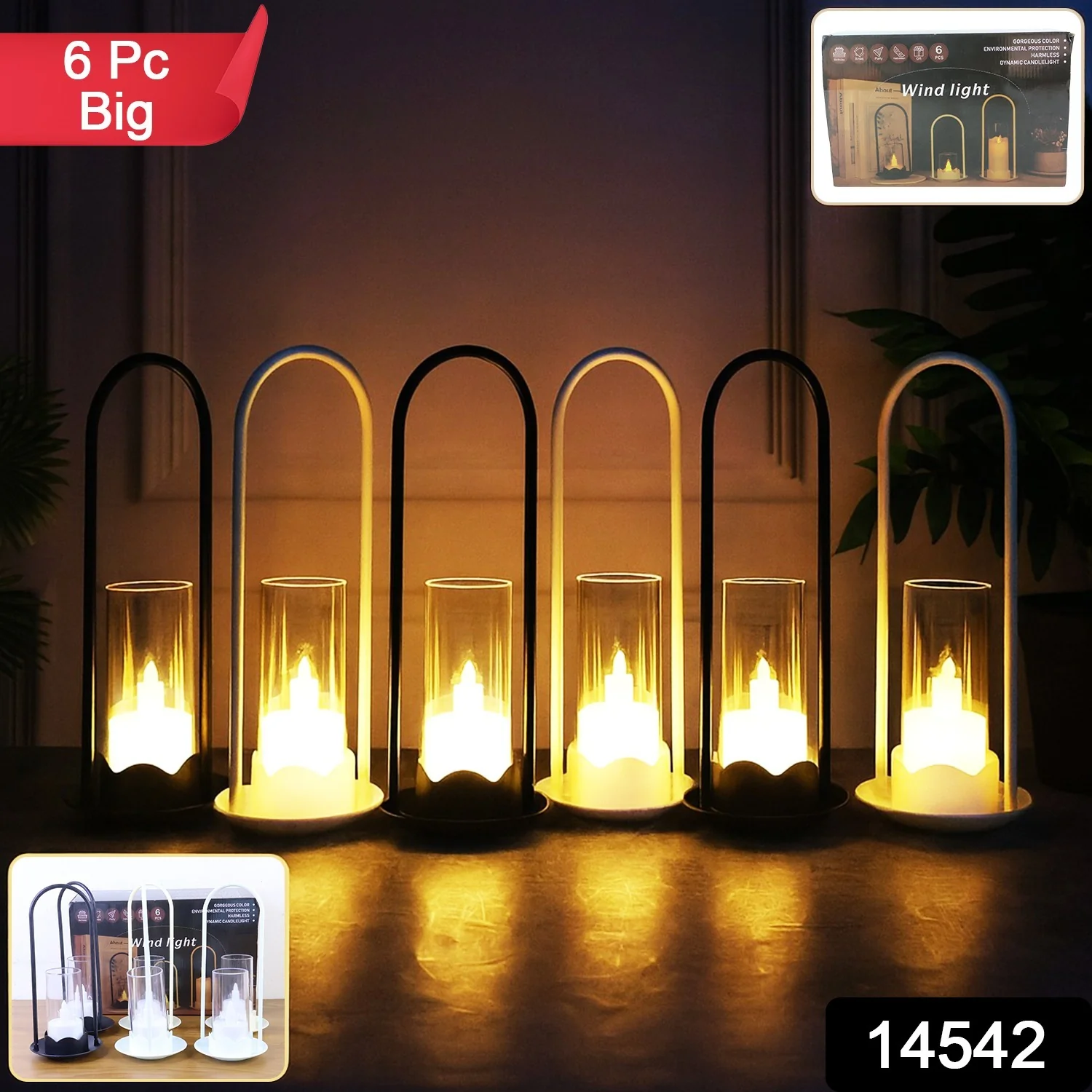 Big Wind Light Style Decorative Flameless LED Candles (6 Pc) - Image 2