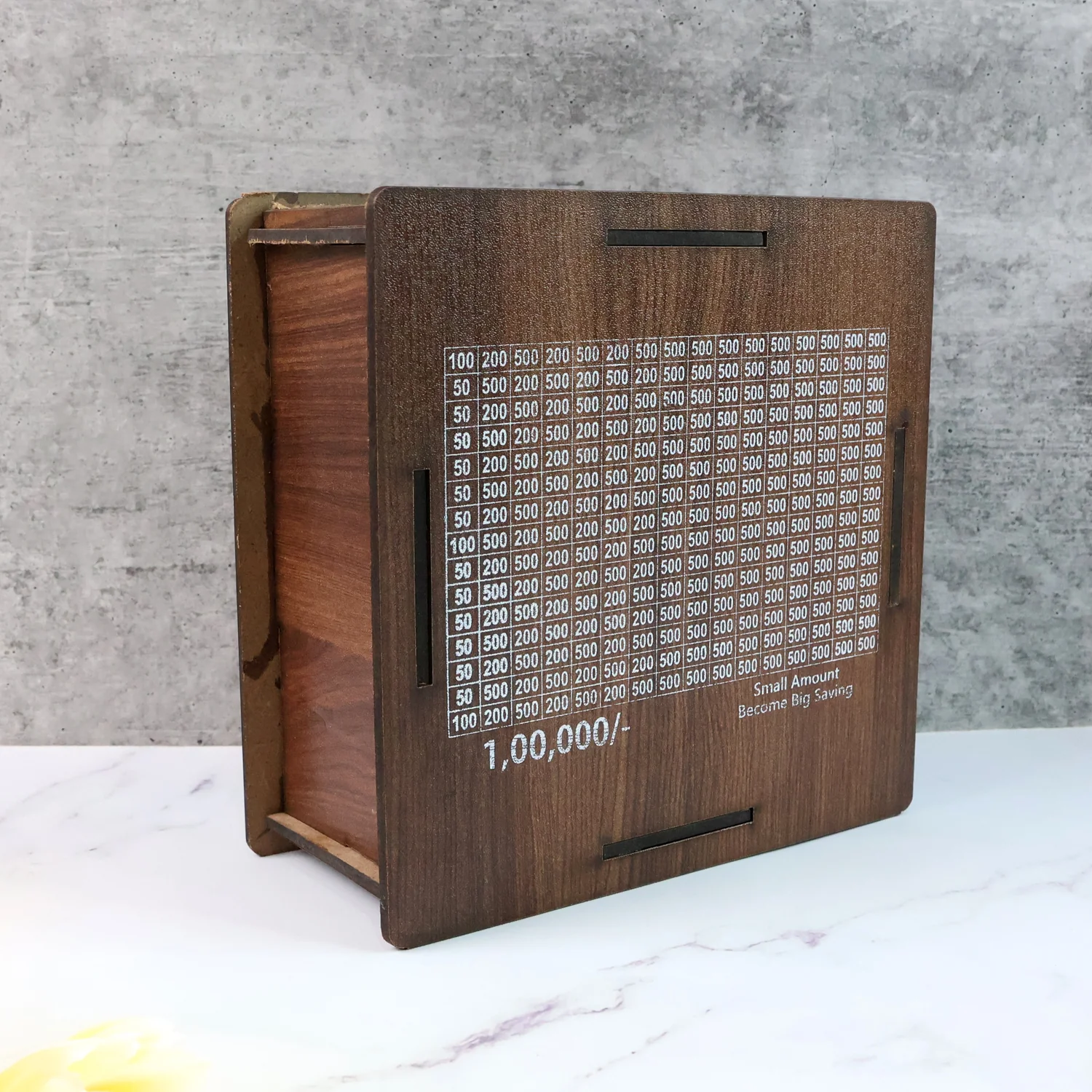 Big Wooden Savings Challenge Money Bank / Piggy Bank - (1 Pc) - Image 4