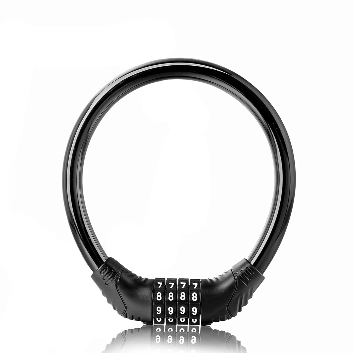 Bike Lock Cable Resettable Cable Lock - Self Coiling 4 Digit Combination Bike Lock - Image 3