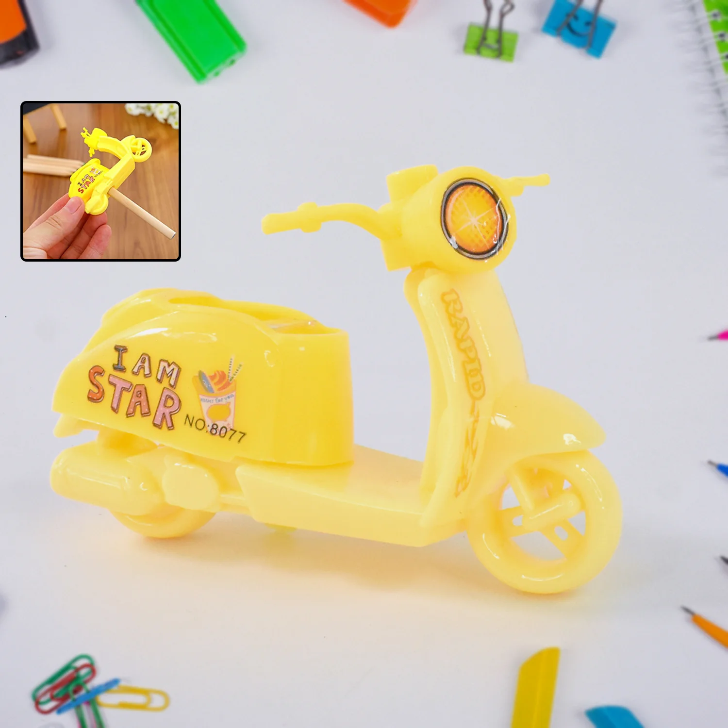 Bike Shaped Pencil Sharpener – Unique Fun Stationery Accessory Creative Workspaces - Image 6