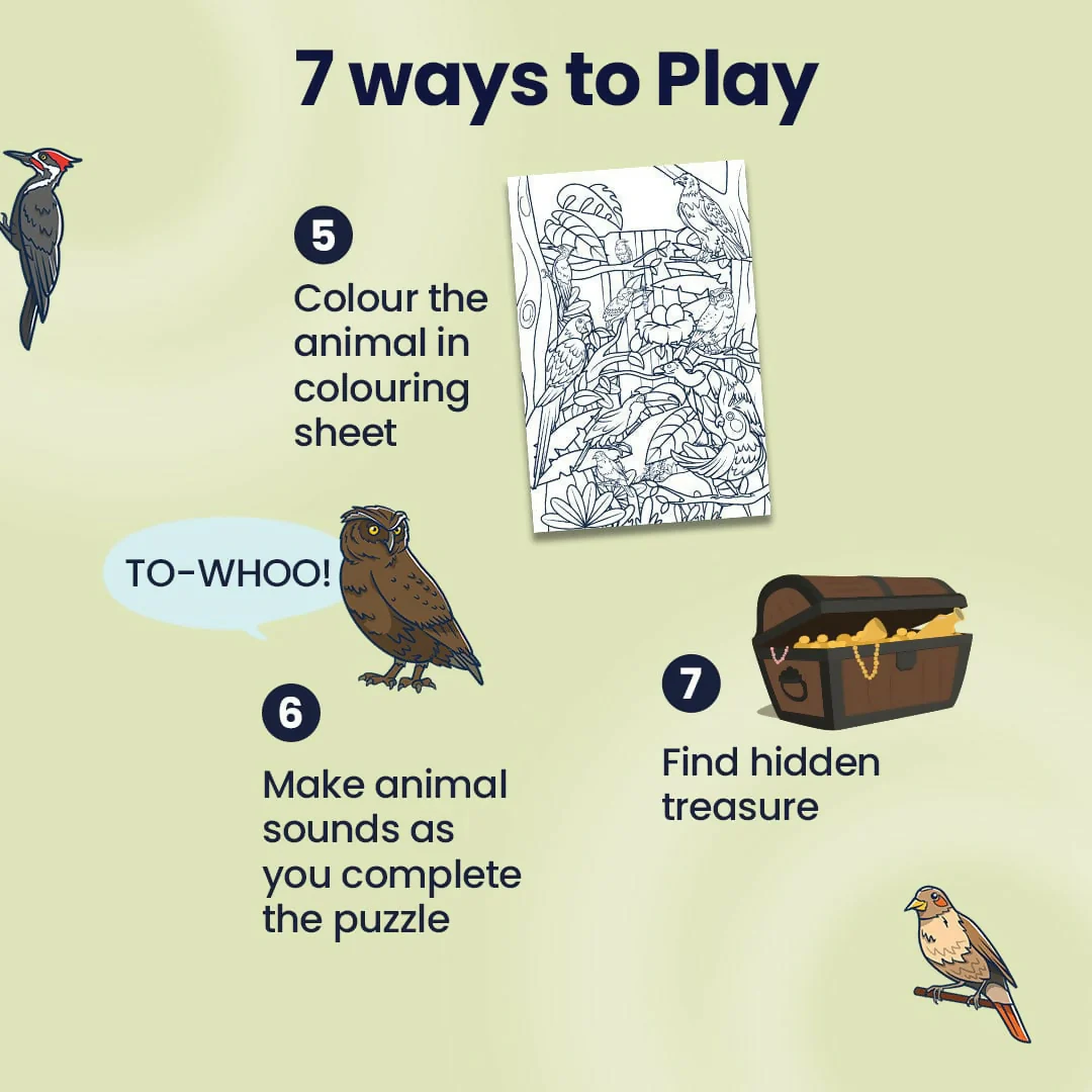 BIRD MYSTERY PUZZLE - AGE 3+ (38 PUZZLE PIECES) MDF PUZZLE SERIES - Image 7
