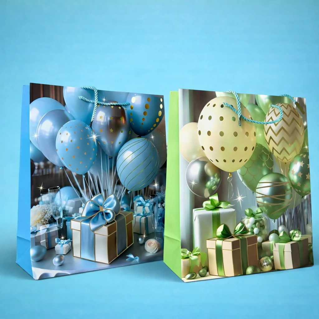 Birthday Celebration Theme Gift Paper Bag with Handle 1 Piece - Image 2