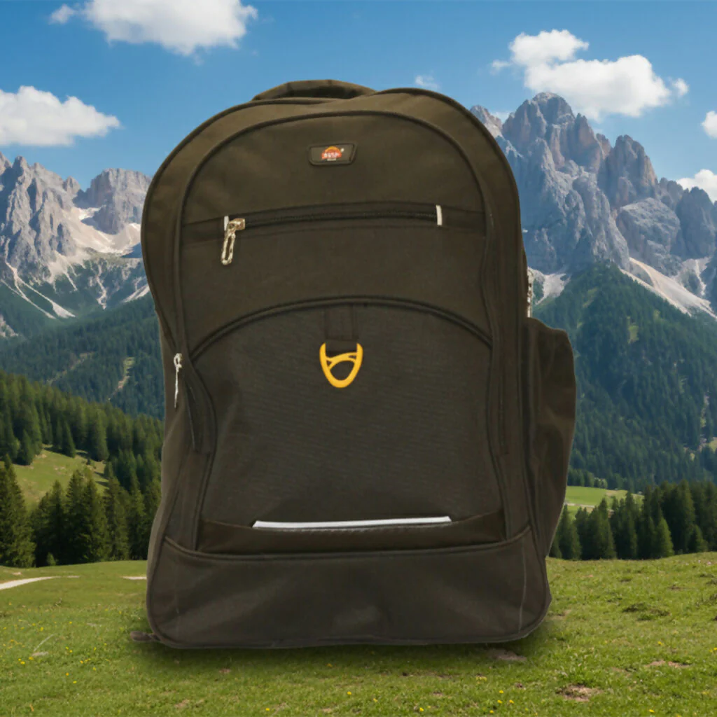 Black Backpack – Travel & Office Bag, Multi-Compartment Durable School Backpack