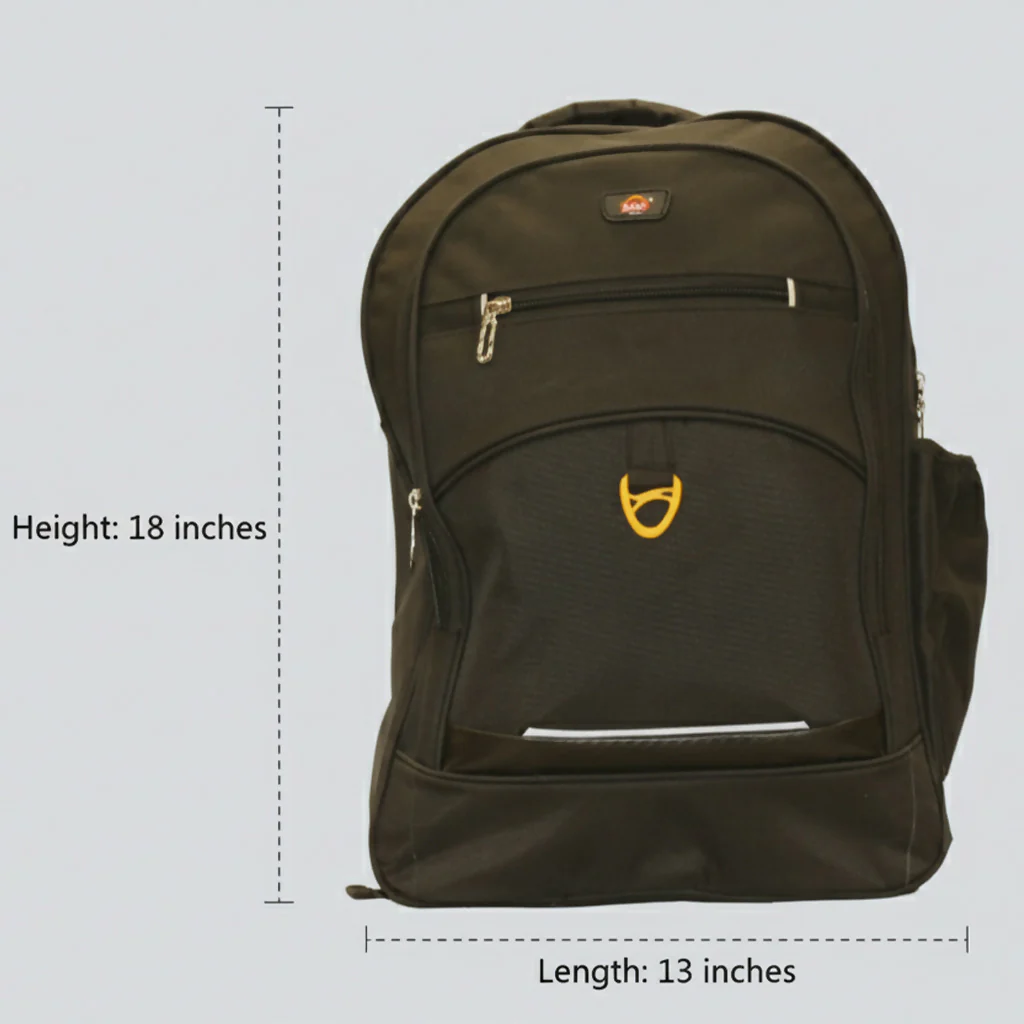 Black Backpack – Travel & Office Bag, Multi-Compartment Durable School Backpack - Image 4