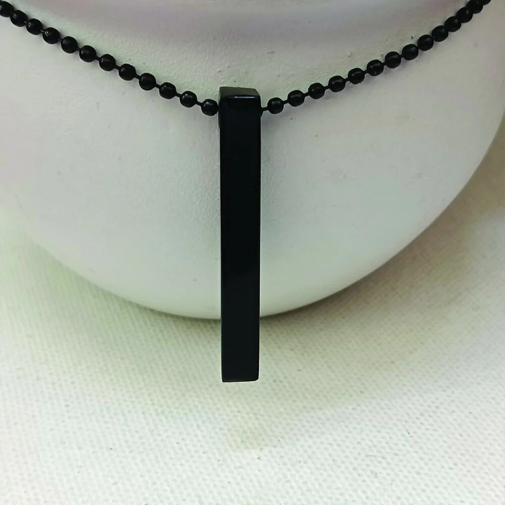 Black Bar Chain Pendent for mens - Image 2