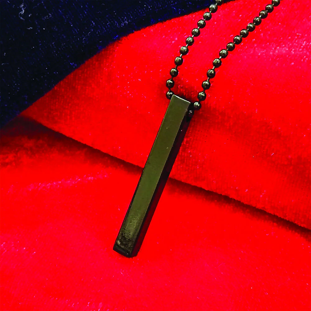 Black Bar Chain Pendent for mens - Image 5