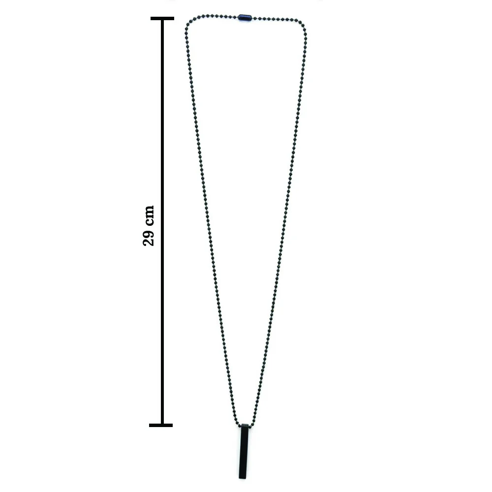 Black Bar Chain Pendent for mens - Image 6