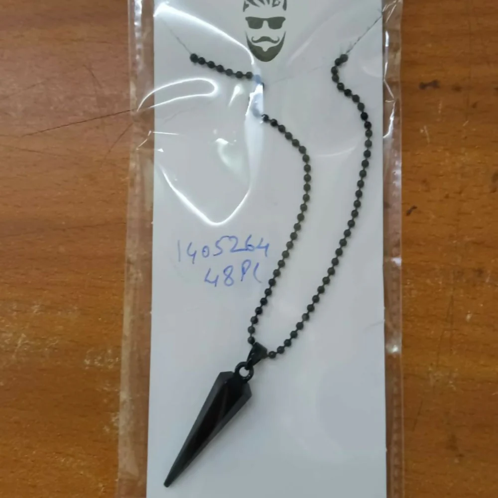 Black Bar Chain Pendent set For mens - Image 7