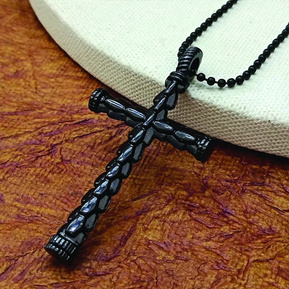 Black Cross Chain Pendent For mens - Image 5