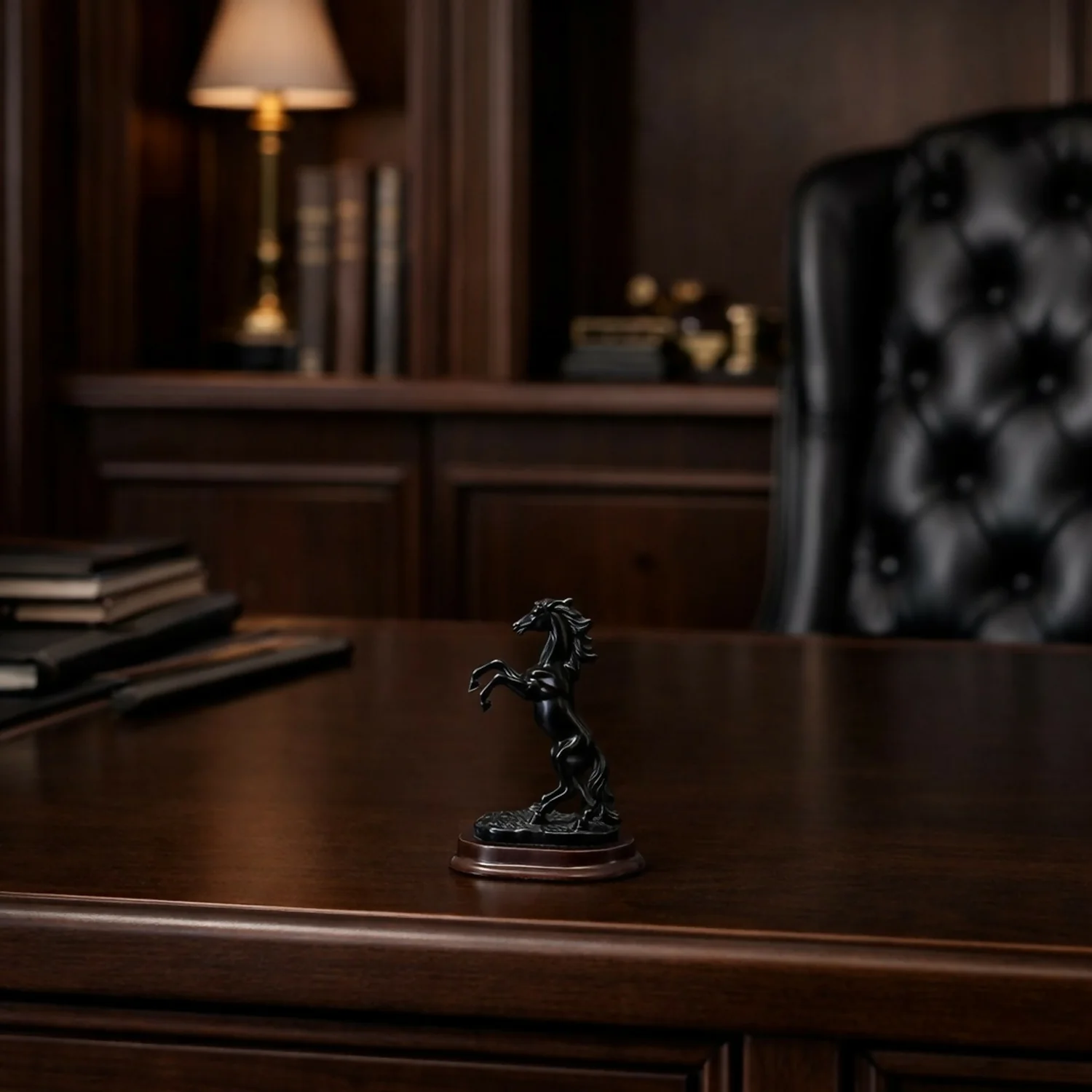 Black Horse poly-resin Showpiece for Home Decor | Lucky Horse Statue | Office Table Decor - Image 3
