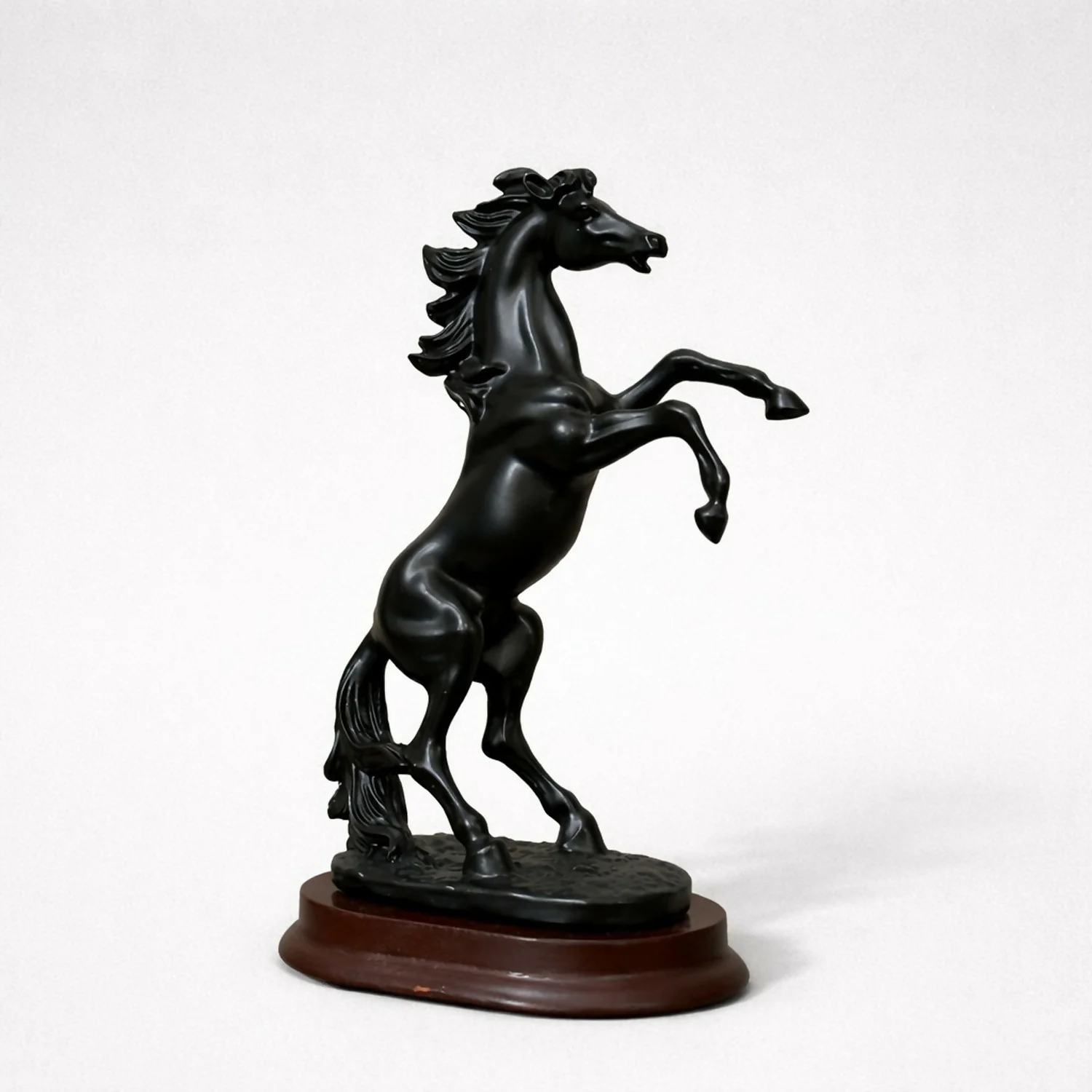 Black Horse poly-resin Showpiece for Home Decor | Lucky Horse Statue | Office Table Decor - Image 4