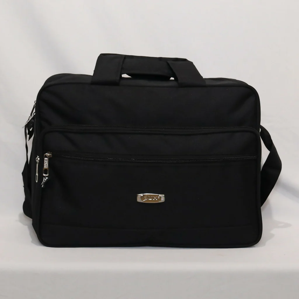 Black Laptop Bag 15.5 Inch – Water-Resistant Office Briefcase with Shoulder Strap - Image 4