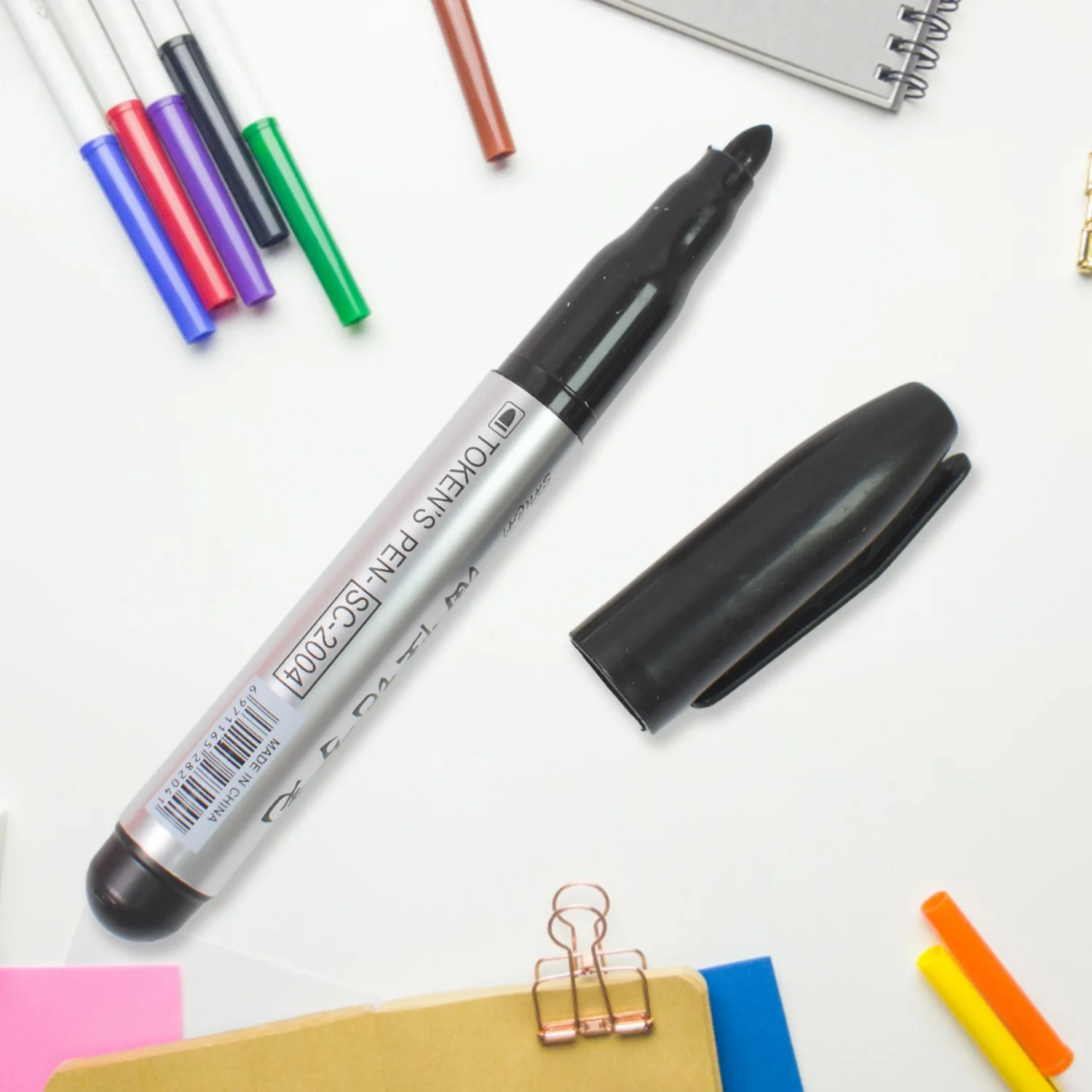 Black Marker used in all kinds of school, college (4 Pcs Set) - Image 3