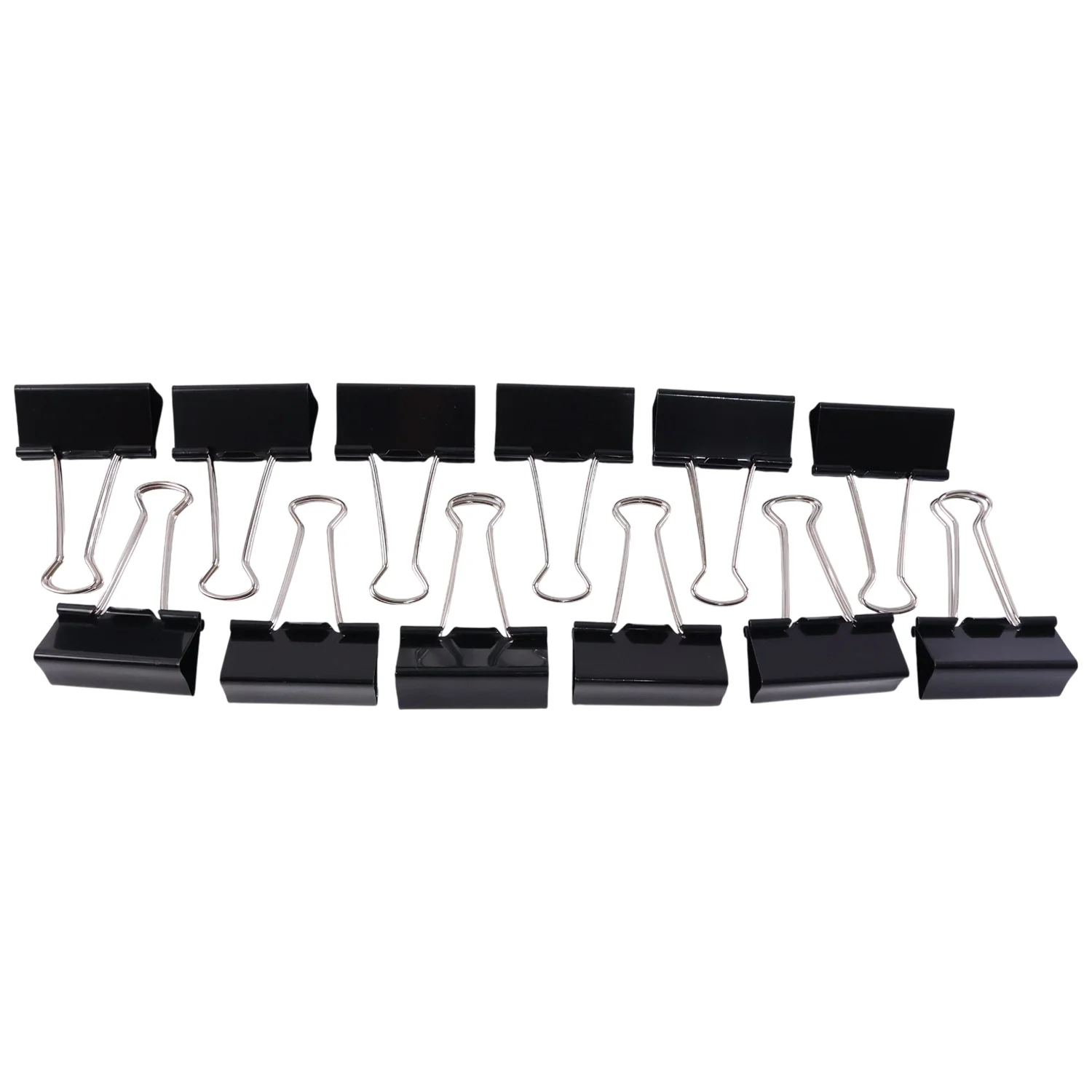 Black Metal Binder Clips (19 MM, 12 Pieces Set) - Image 5